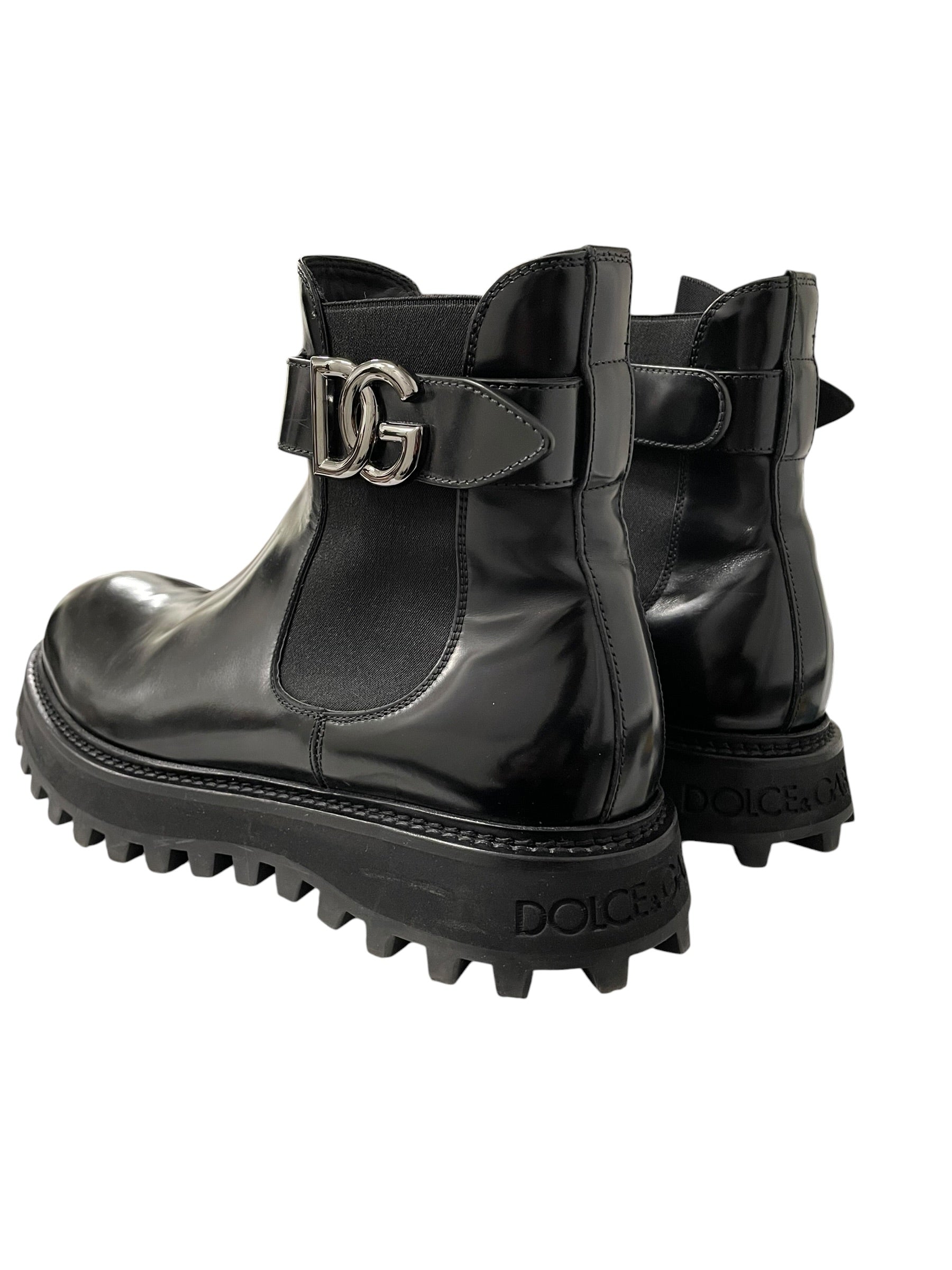 DOLCE&GABBANA/Chelsea Boots/US 8/Leather/BLK/ view 2