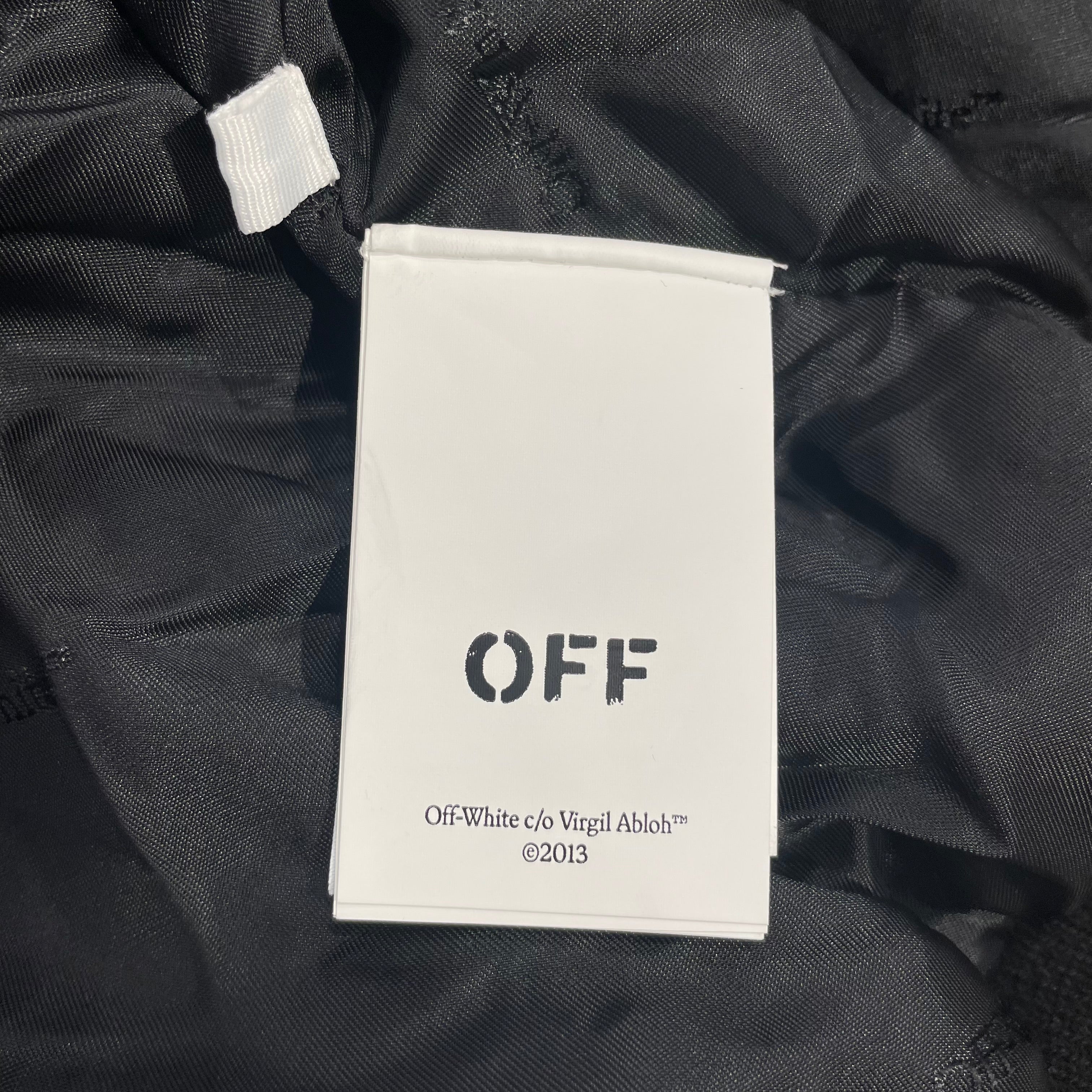 OFF-WHITE/Baseball Jkt/52/Cotton/BLK/Graphic/back embroidery view 4