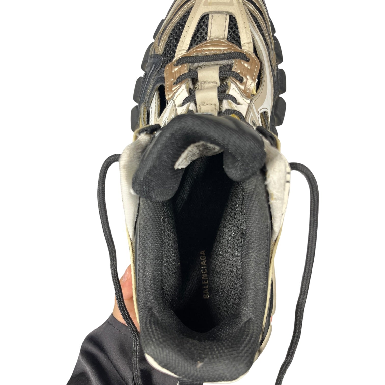 BALENCIAGA/Low-Sneakers/US 8/Leather/BEG/TRACK RUNNER view 3