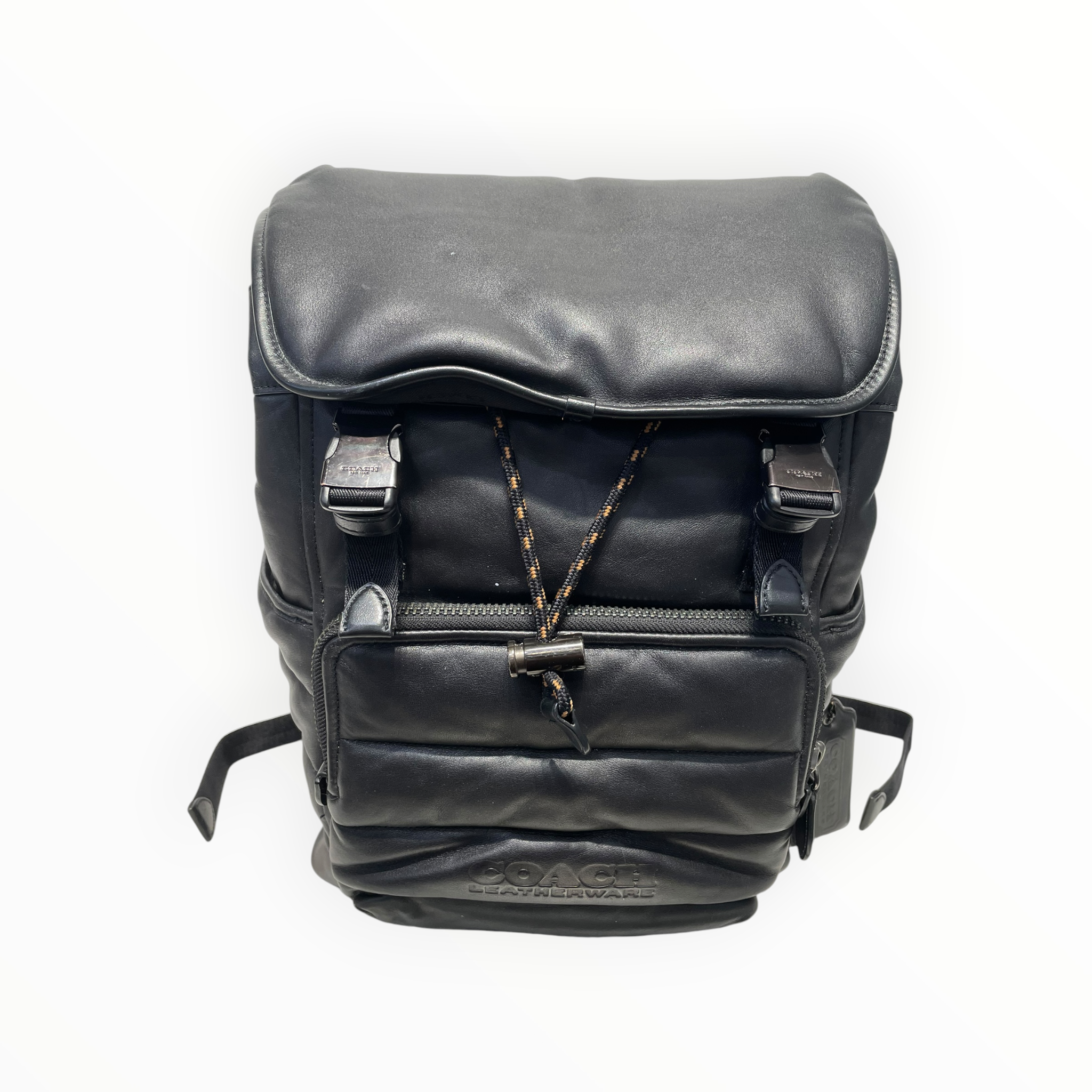COACH/Backpack/Leather/BLK/padded backpack view 1