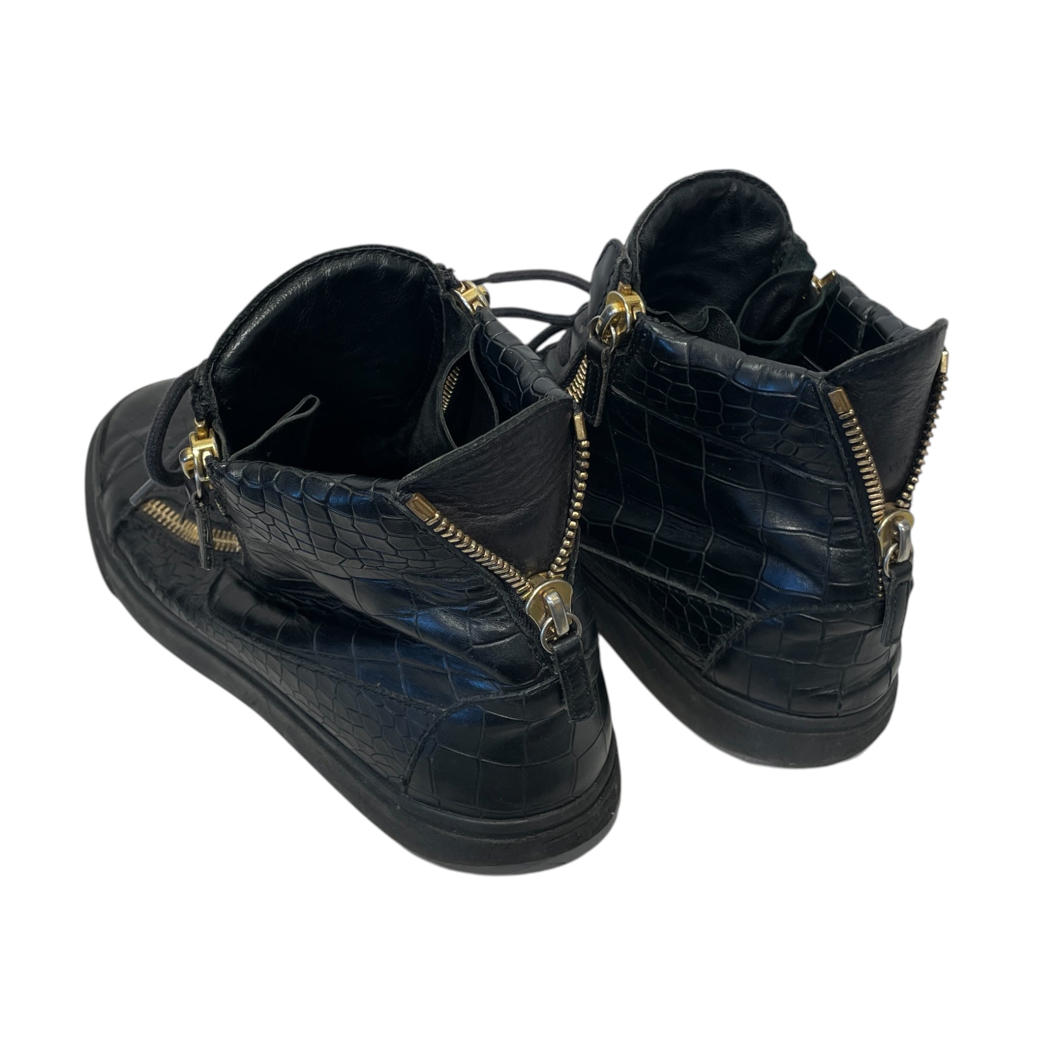 Giuseppe Zanotti/Hi-Sneakers/EU 43/Leather/BLK/CROC view 2