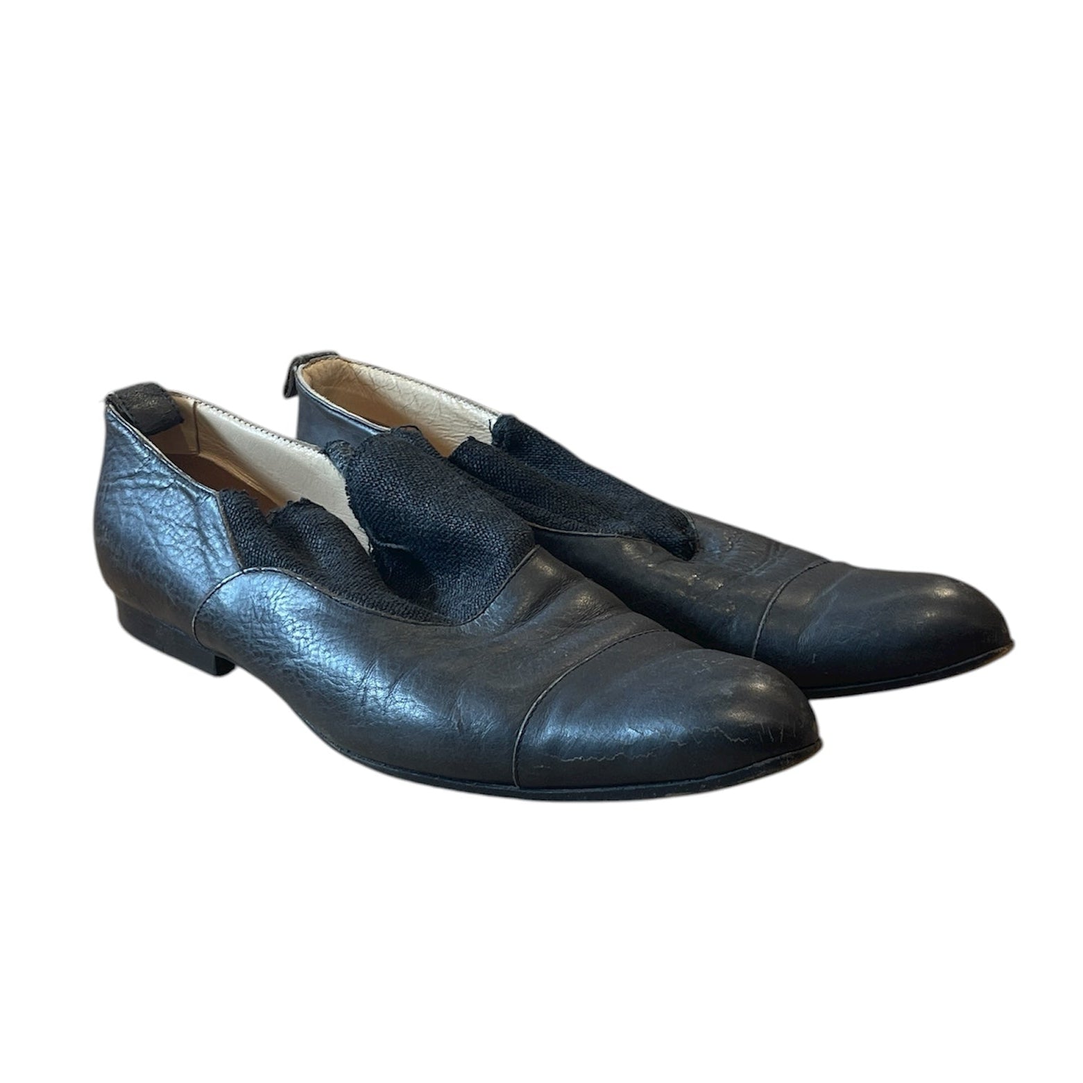 ANN DEMEULEMEESTER/Loafers/EU 38/Leather/BLK/ view 1
