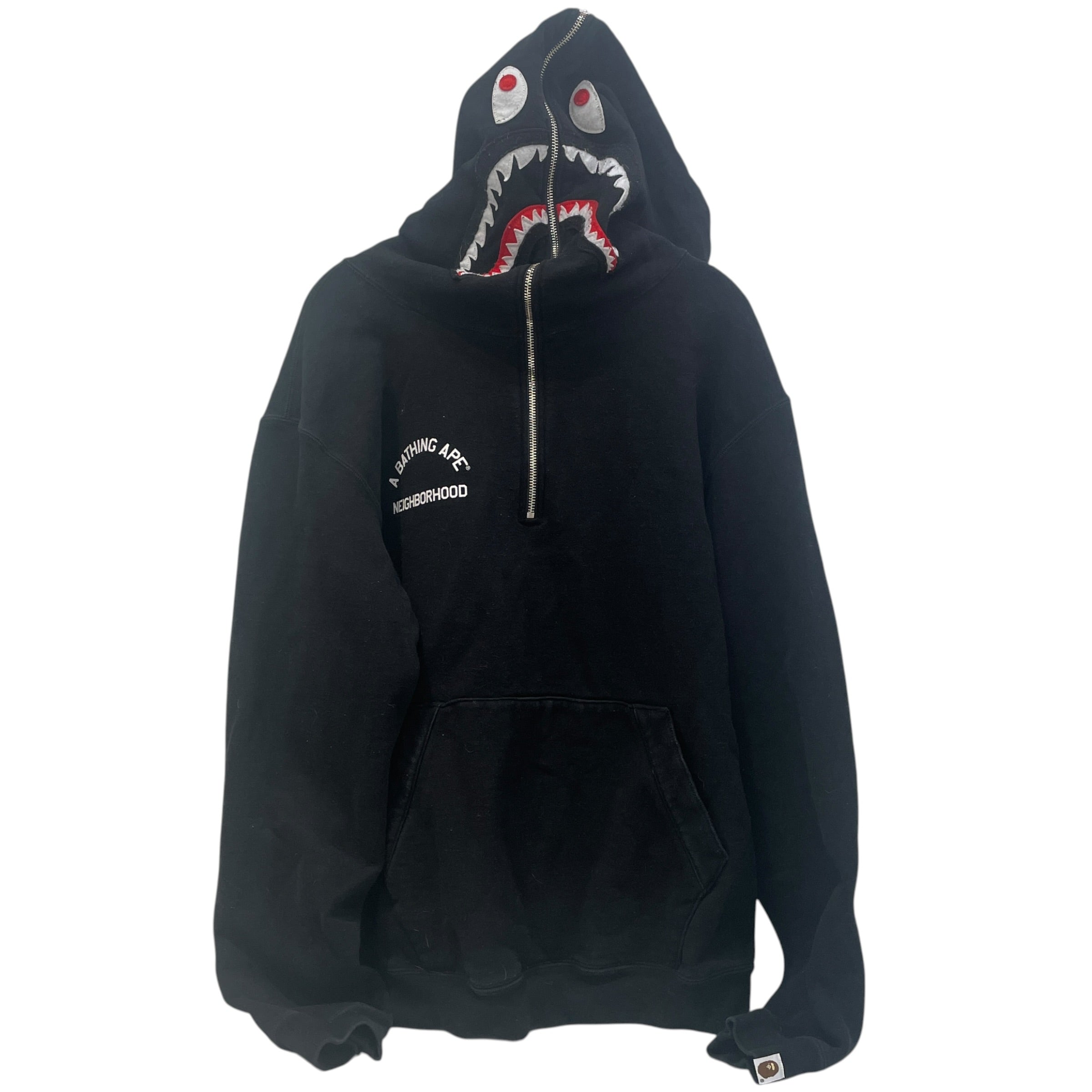 A BATHING APE/A BATHING APE/NEIGHBORHOOD/Hoodie/Cotton/BLK/Two Face view 2