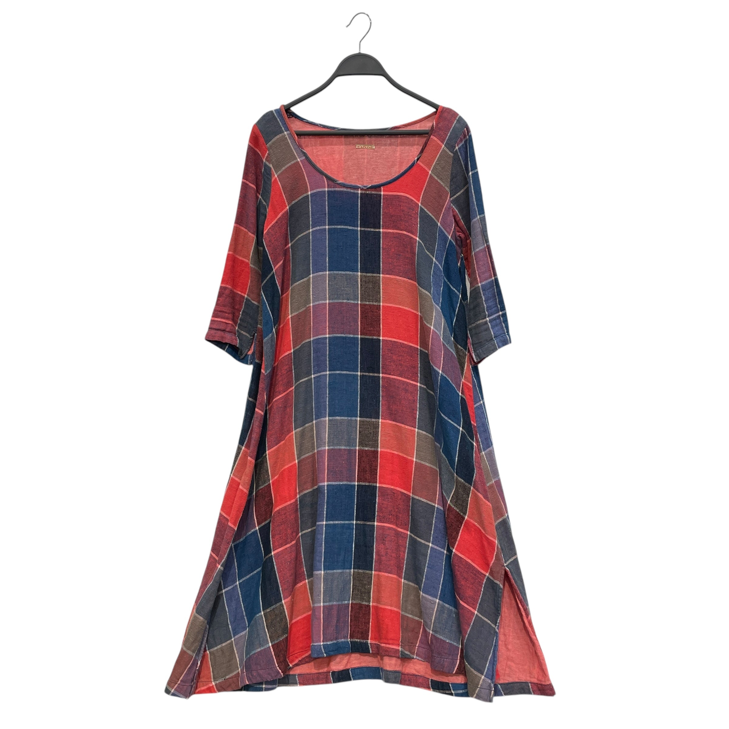 KAPITAL/LS Dress/1/Plaid/Cotton/MLT/RED WHITE BLUE KAPITAL DRESS view 1