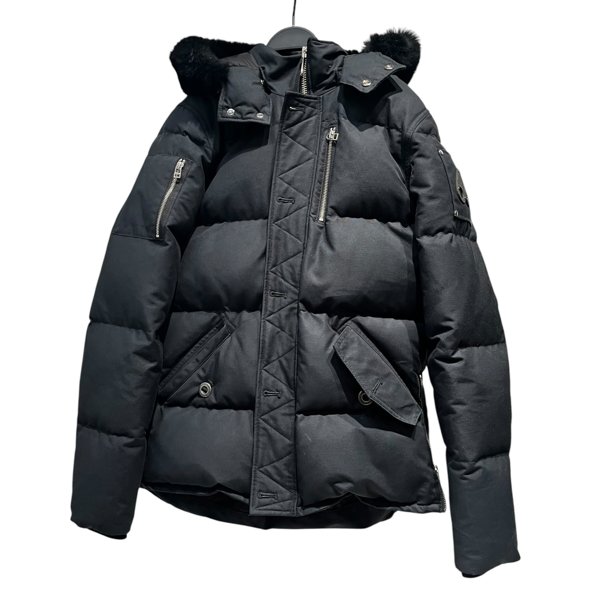 MOOSE KNUCKLES/Puffer Jkt/S/BLK/Fur view 1