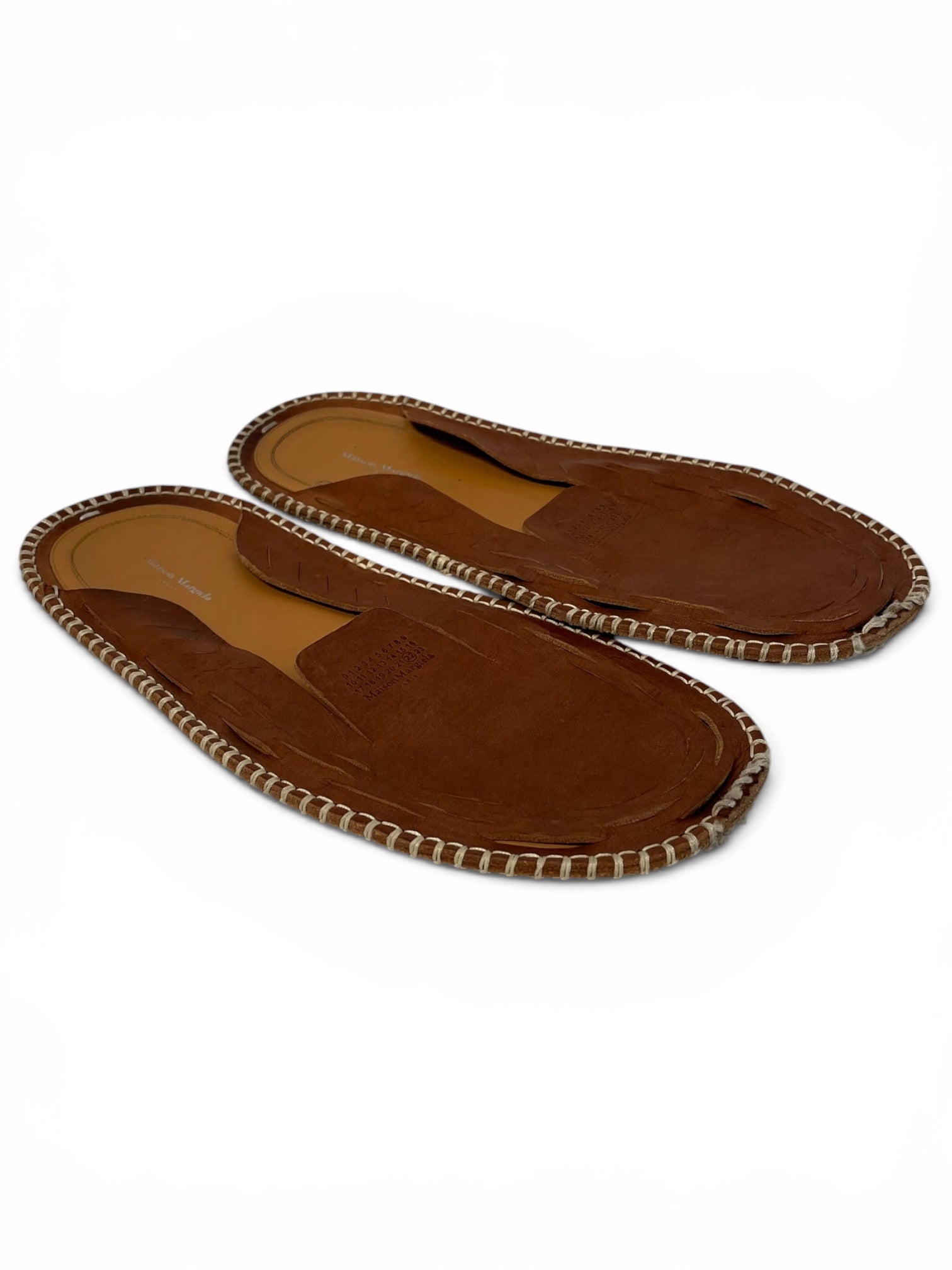 Maison Margiela/Sandals/EU 40/Leather/BRW/Slip-on/LASER CUT MOCCASIN view 1