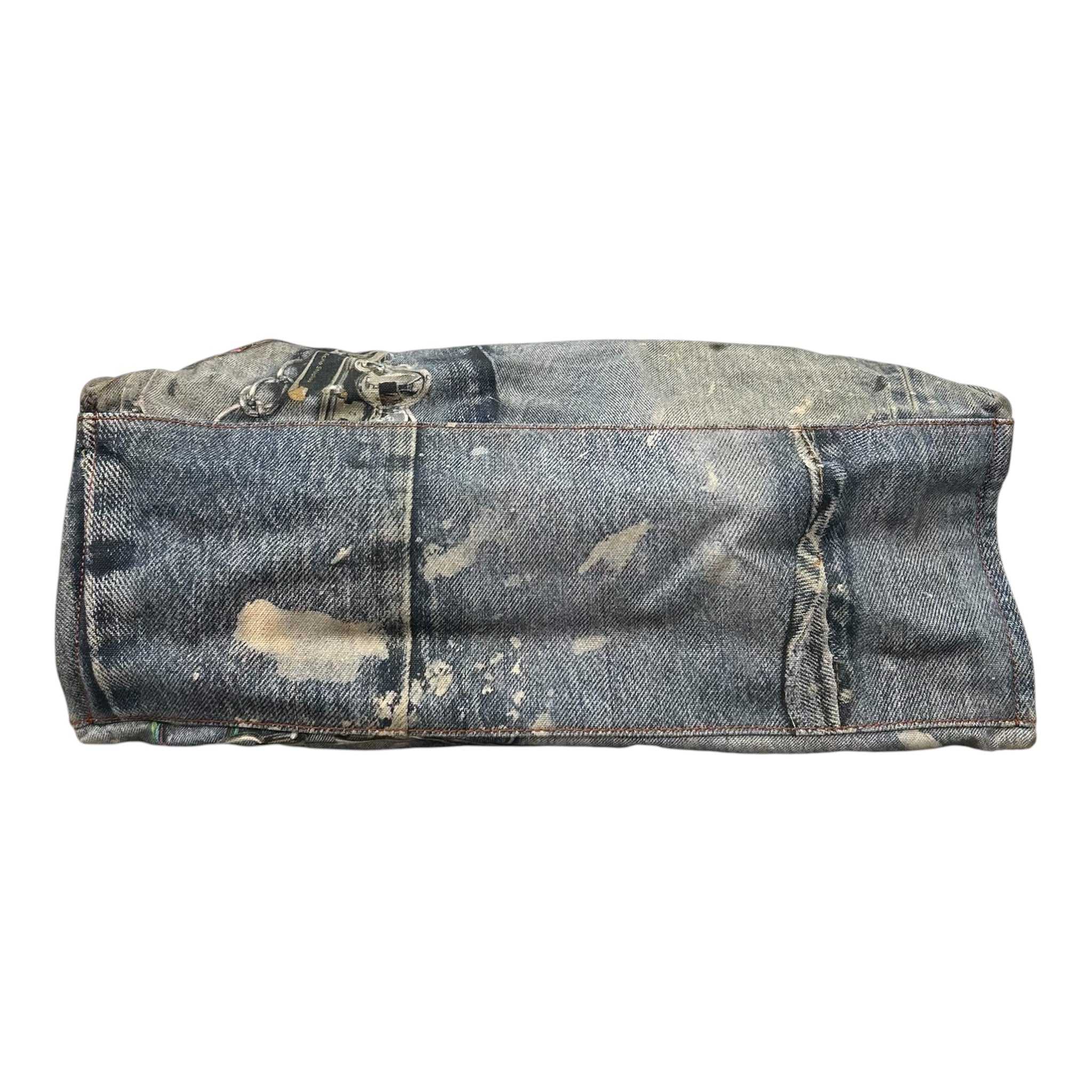 Acne Studios/Tote Bag/Graphic/Cotton/BLU/Jean Print Denim Tote view 3