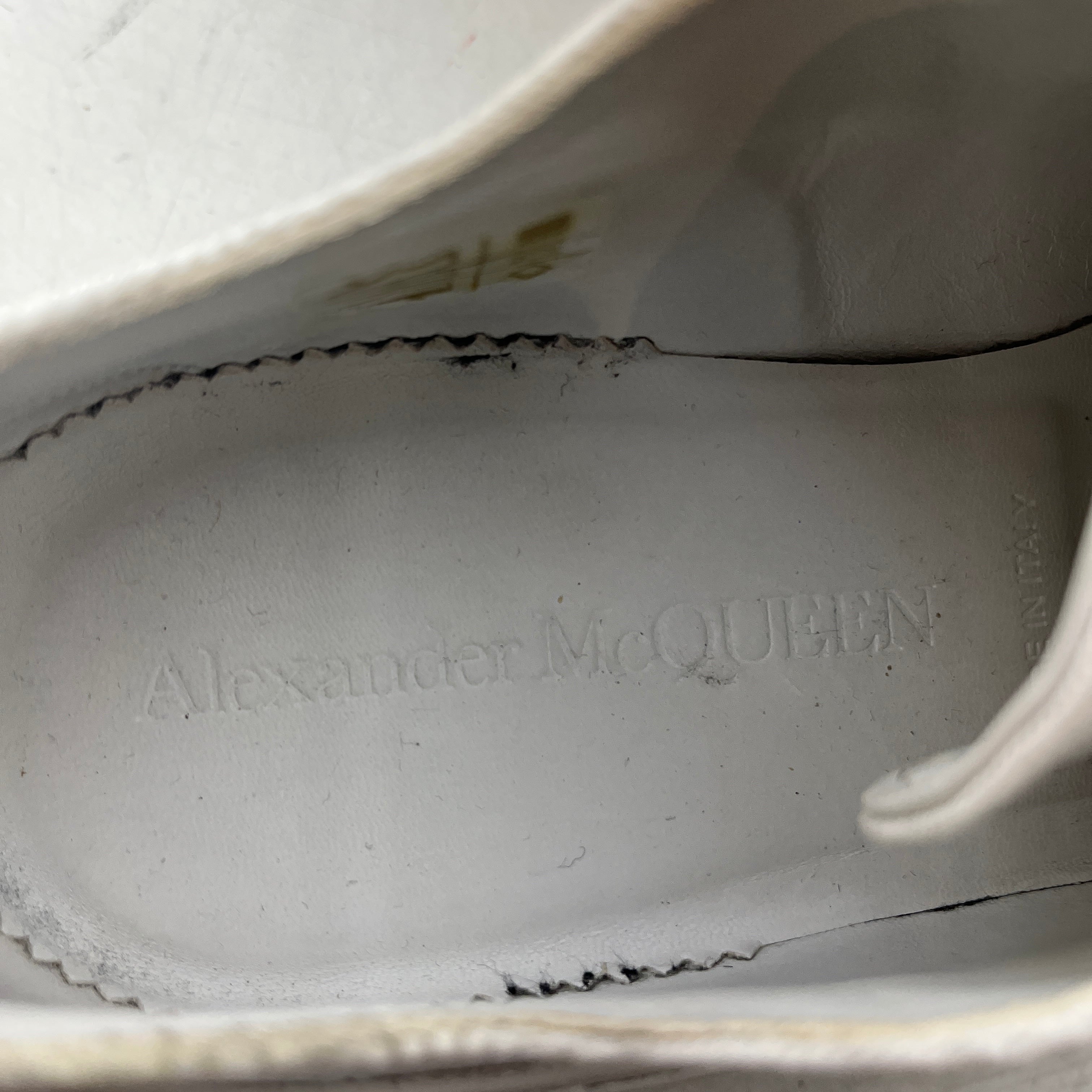 Alexander McQueen/Low-Sneakers/EU 39/Cotton/WHT/chunky sole view 3