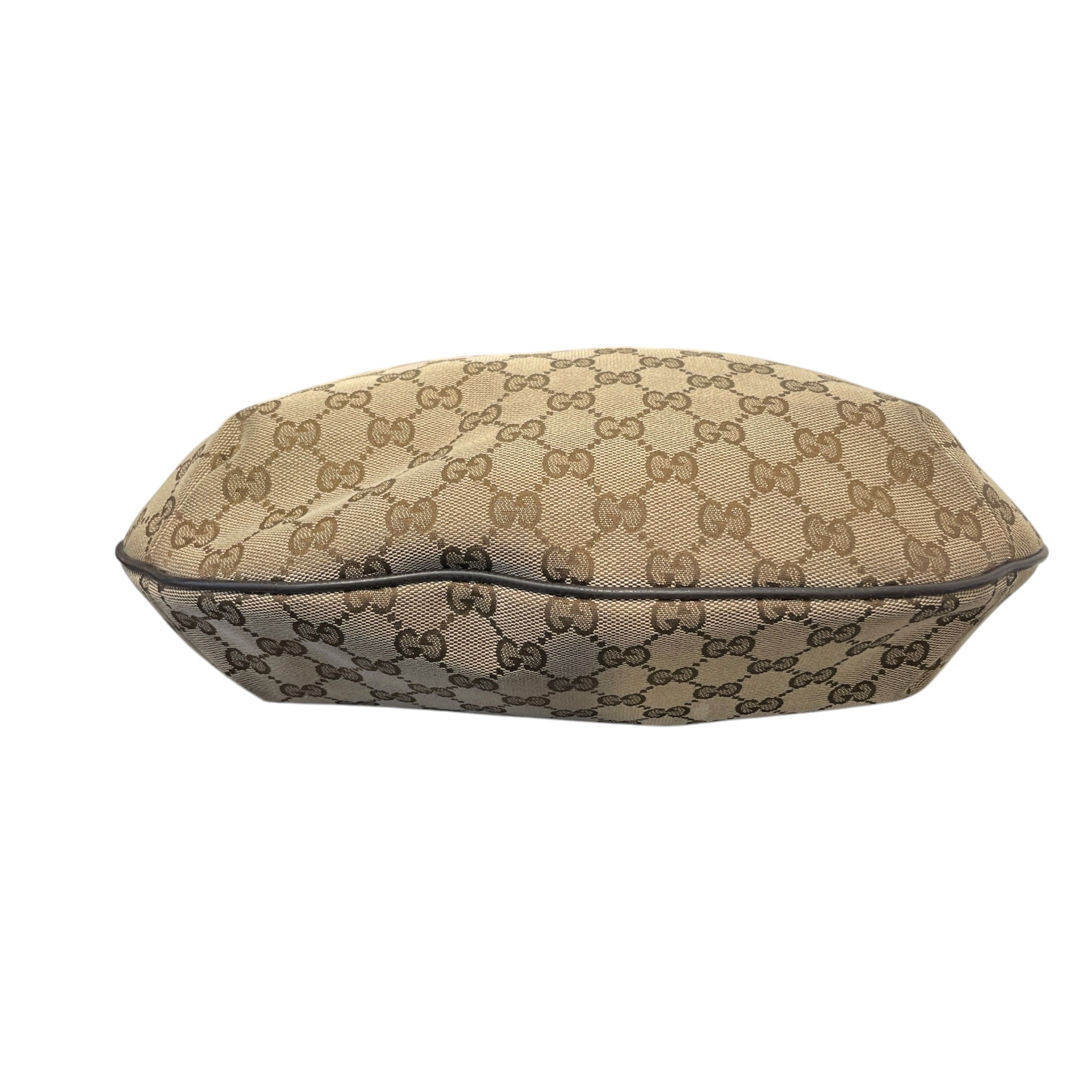 GUCCI/Cross Body Bag/Monogram/Cotton/BRW/GG Canvas Web Half Moon Hobo view 4