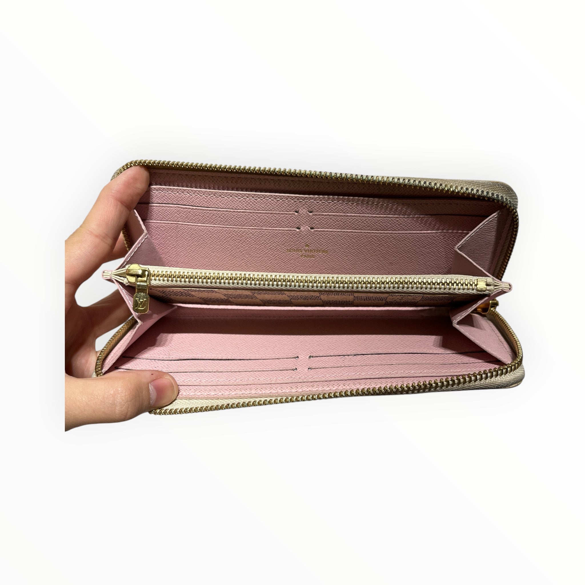 LOUIS VUITTON/Long Wallet/Leather/WHT/L's/DAMIER AZUR LONG WALLET view 3