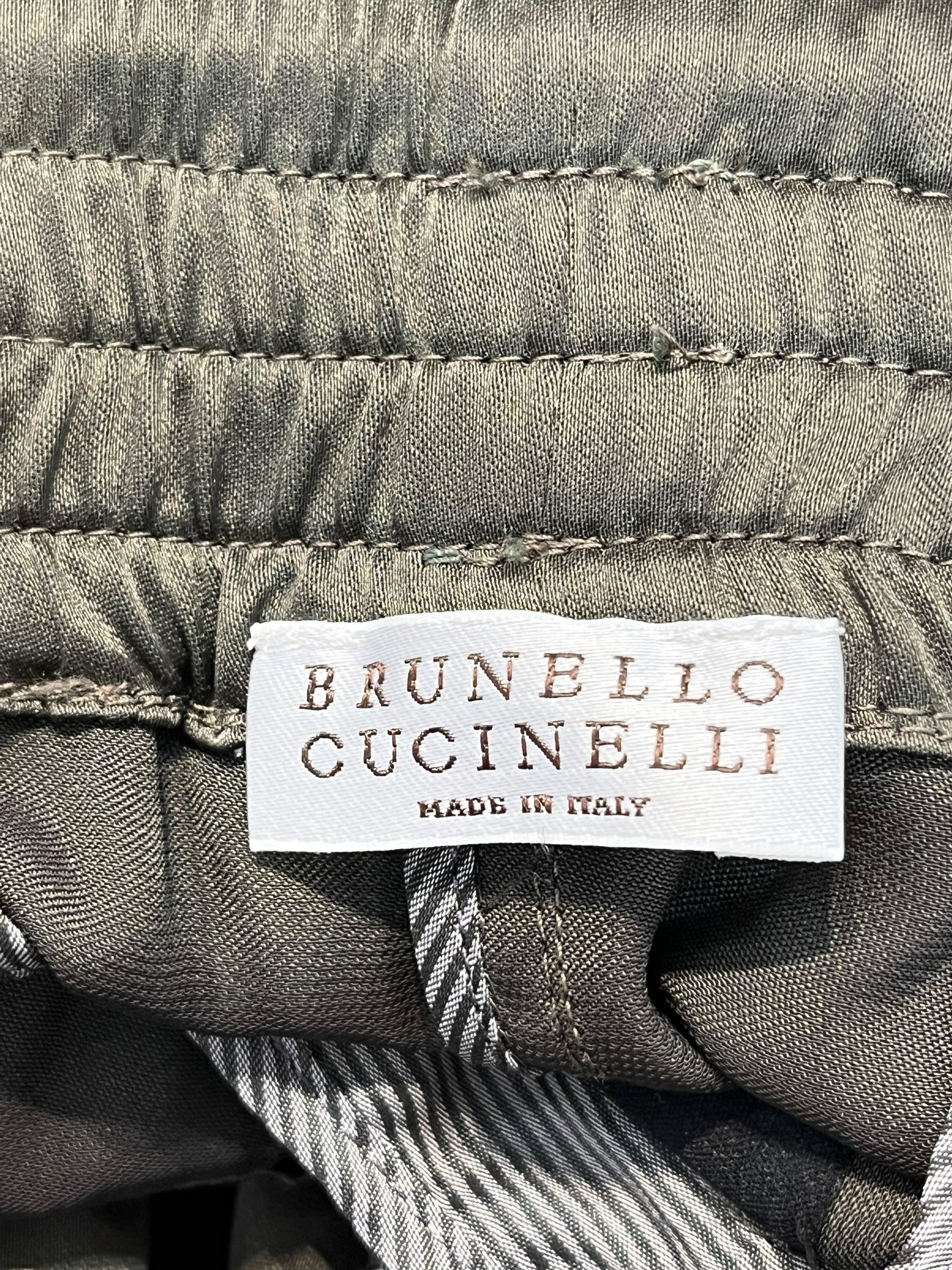BRUNELLO CUCINELLI/Wide Leg Pants/12/GRN/VISCOSE WIDE LEG PANT view 3