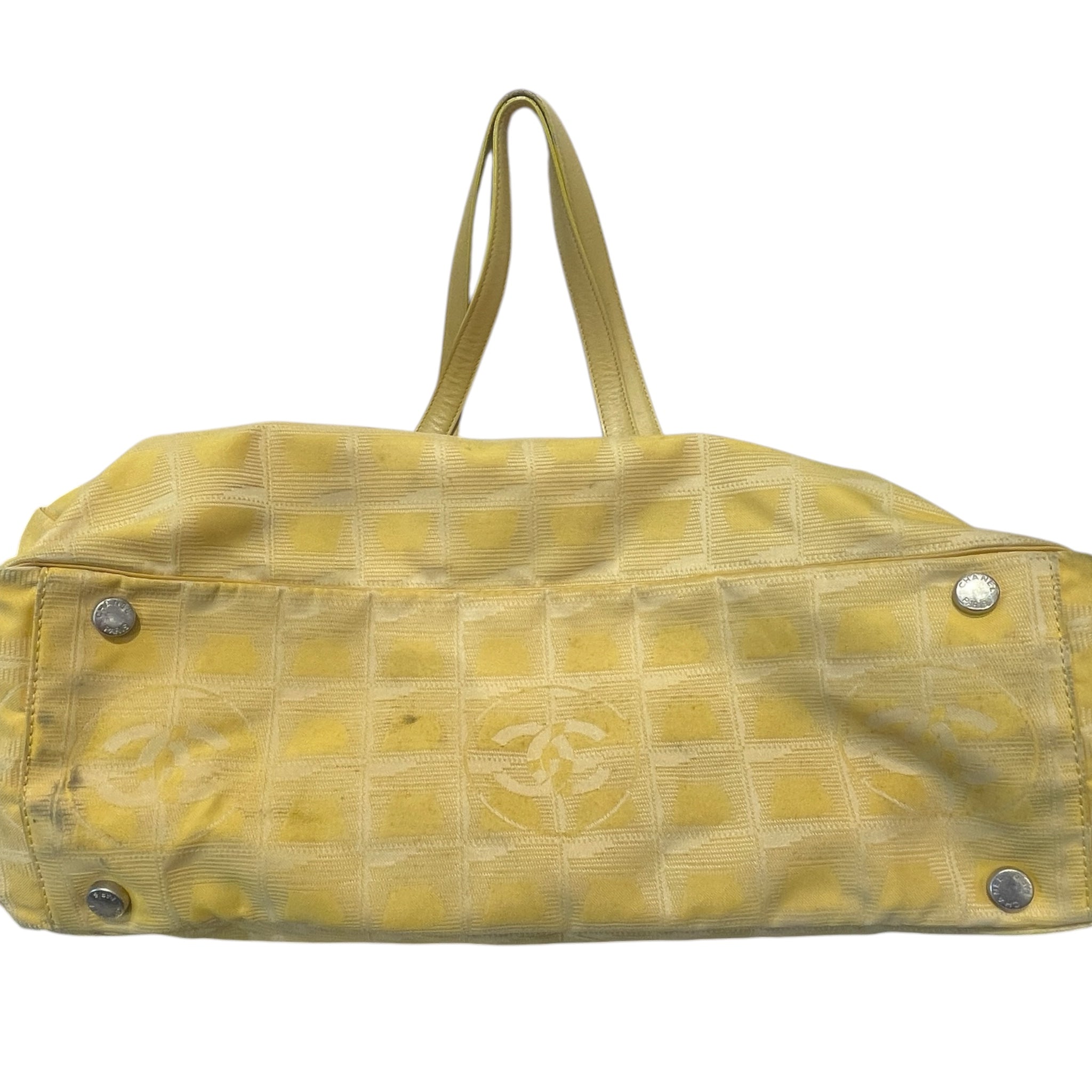 CHANEL/Tote Bag/Monogram/Nylon/YEL/Sport Ligne Travel Tote view 7