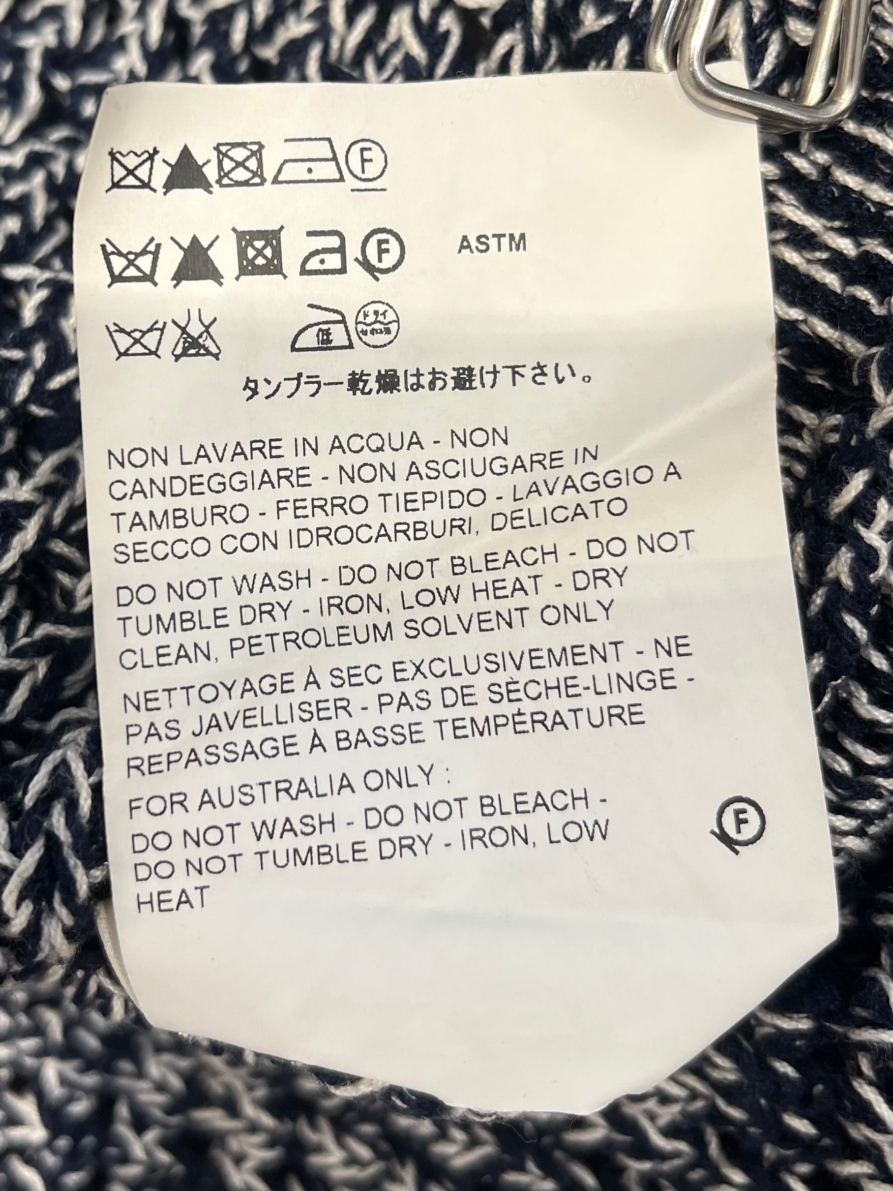 JIL SANDER/HeavyKnit Vest/48/Cotton/NVY/OVERSIZED GRY/BLK SWEATER VEST view 5
