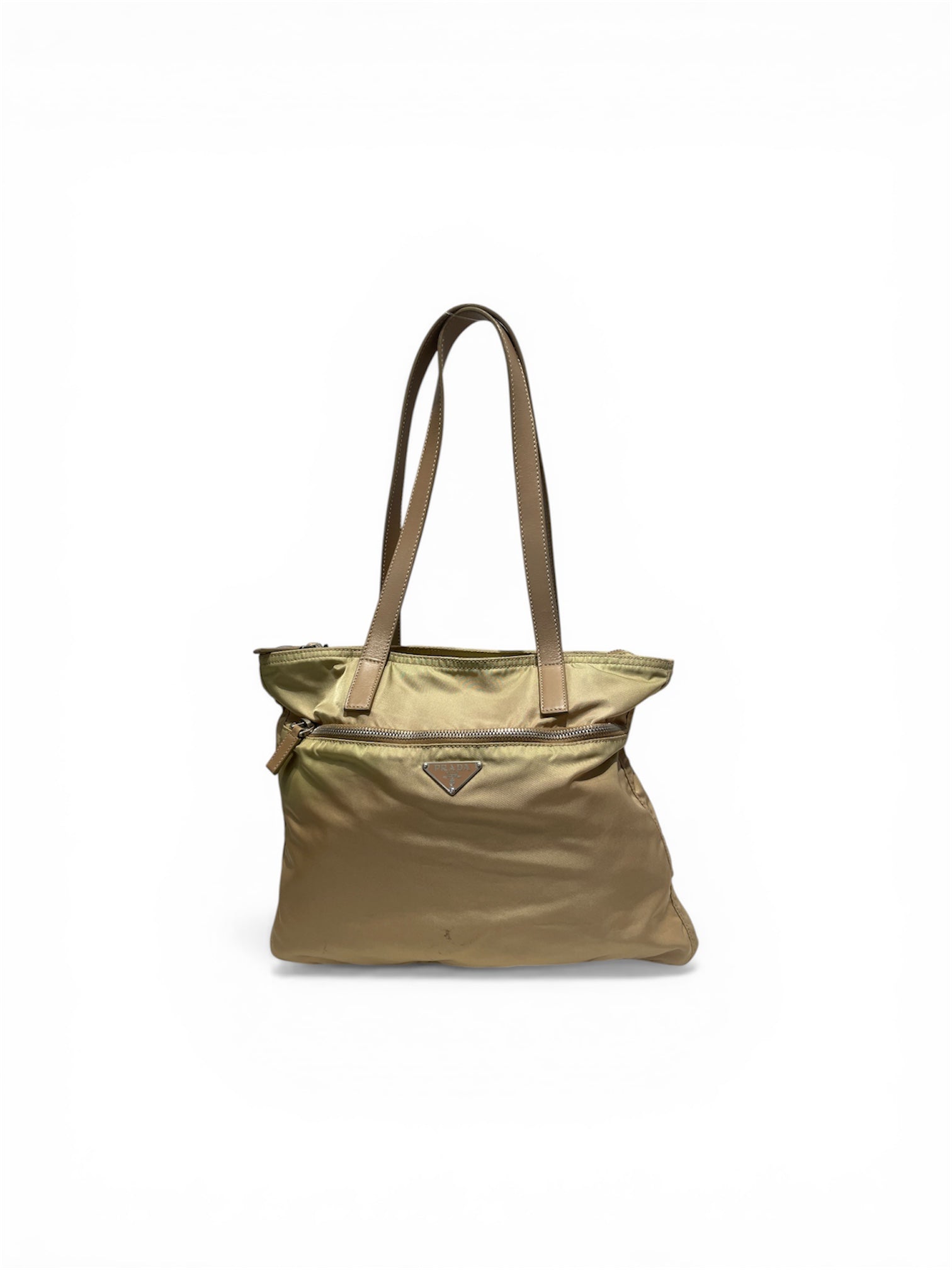 PRADA/Cross Body Bag/Nylon/BEG/NYLON TOTE view 1