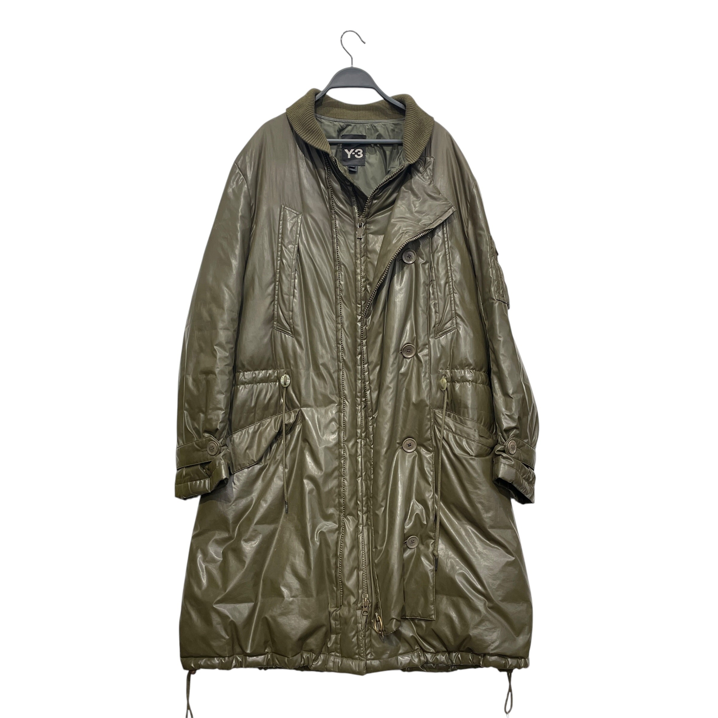 Y-3/Puffer Jkt/M/Polyester/KHK/LONG PARKA view 1