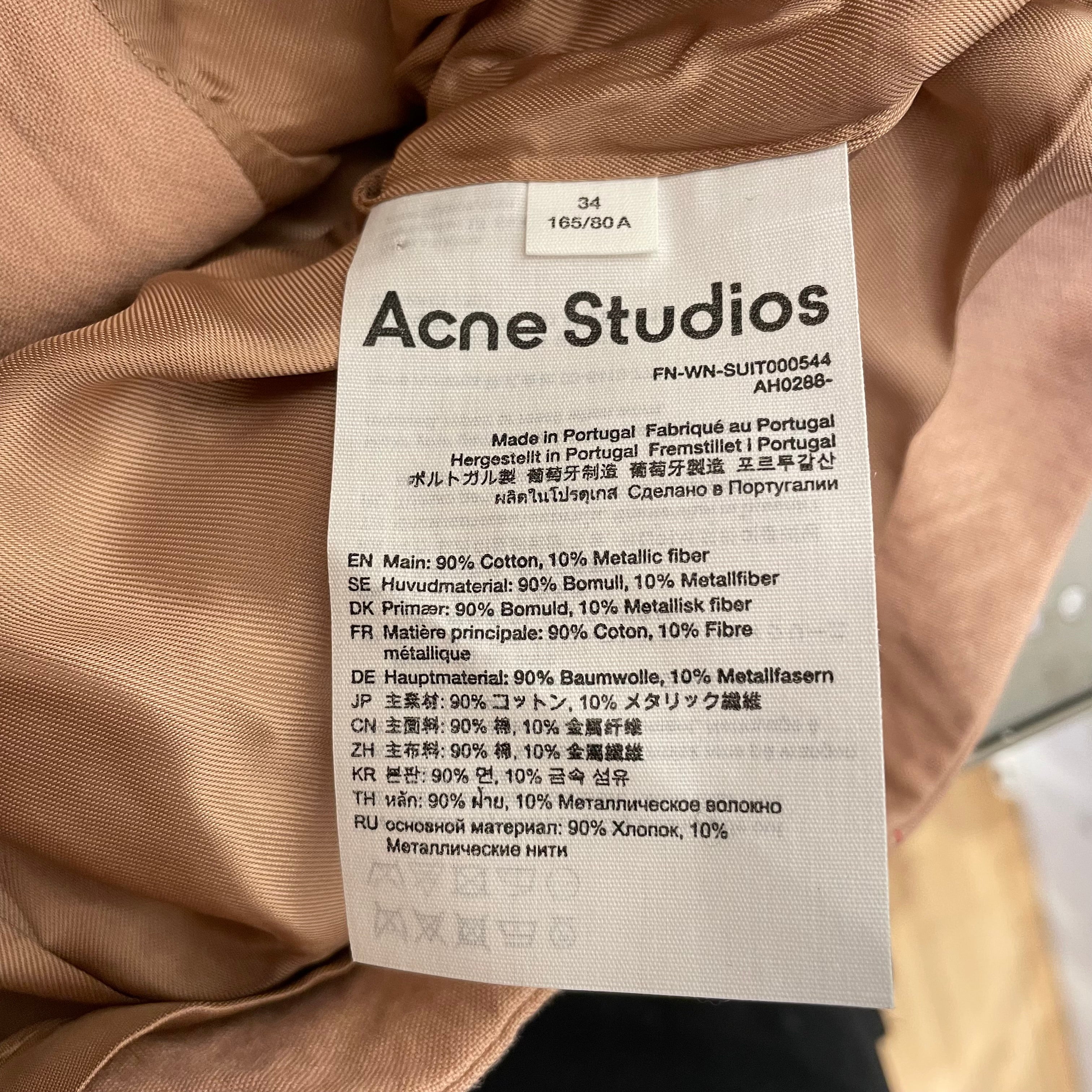 Acne Studios/Tailored Jkt/34/Cotton/PNK/CROPPED DOUBLE BREAST BLZR view 4