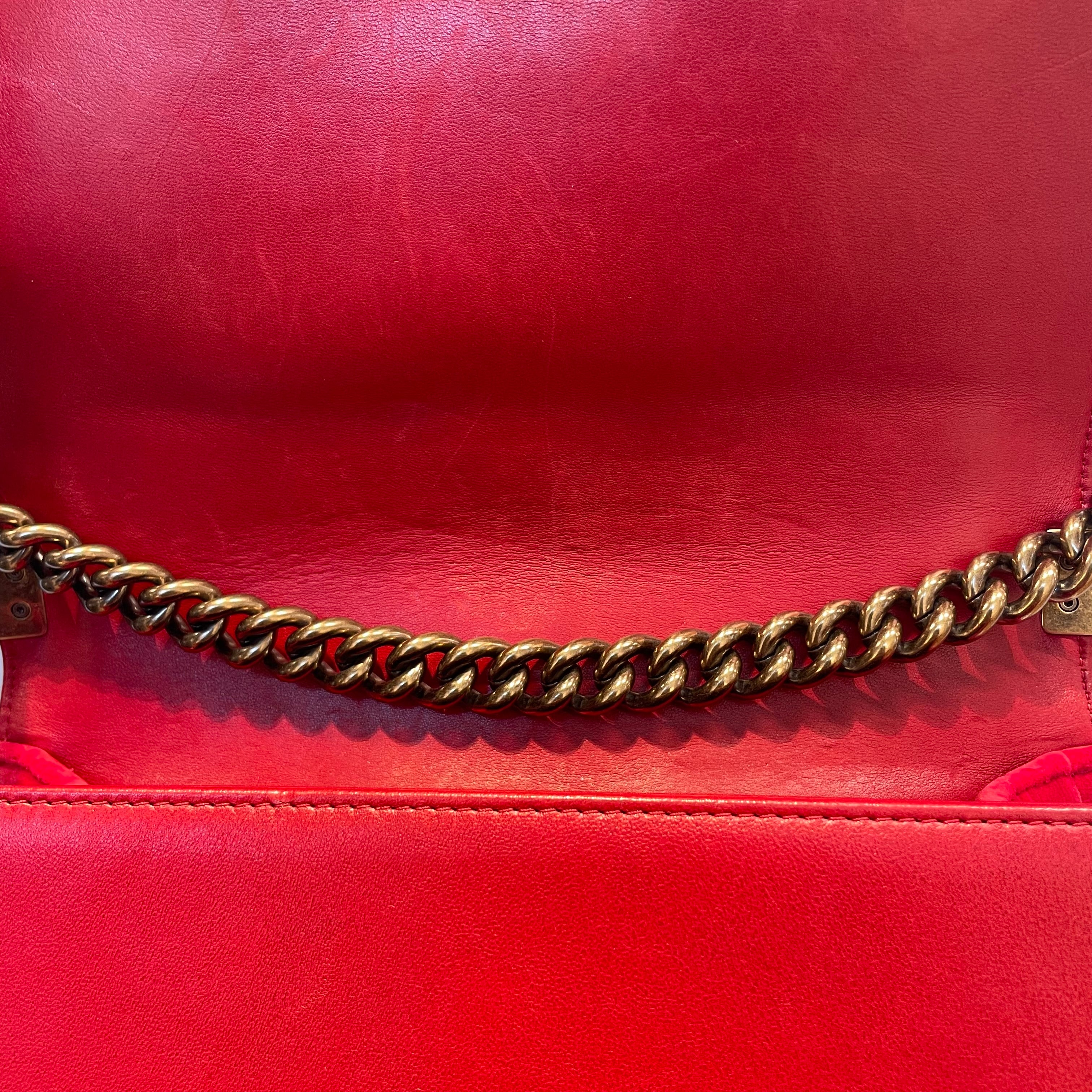 CHANEL/Hand Bag/Plaid/RED/Boy Bag Plaid view 9