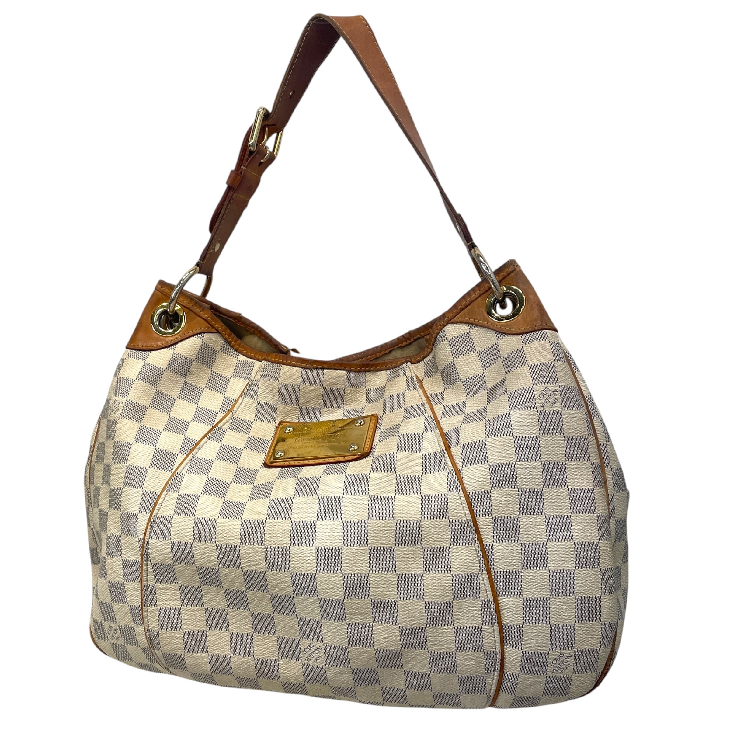 LOUIS VUITTON/Hand Bag/Monogram/Leather/WHT/Damier Azur Galliera view 1