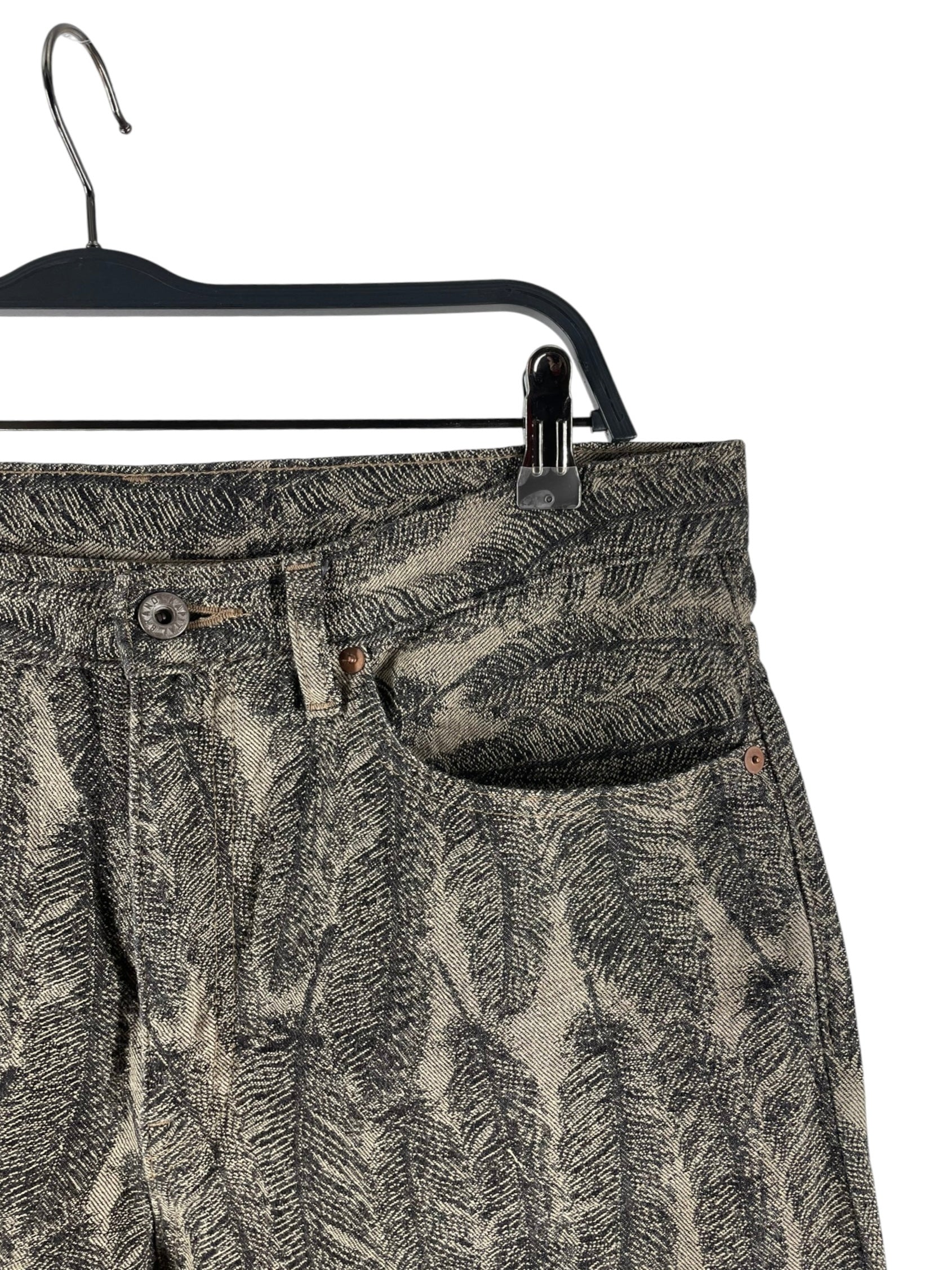 KAPITAL/Pants/36/Cotton/BRW/All Over Print/KAPTIAL MAGPIE FLARE JEANS view 3