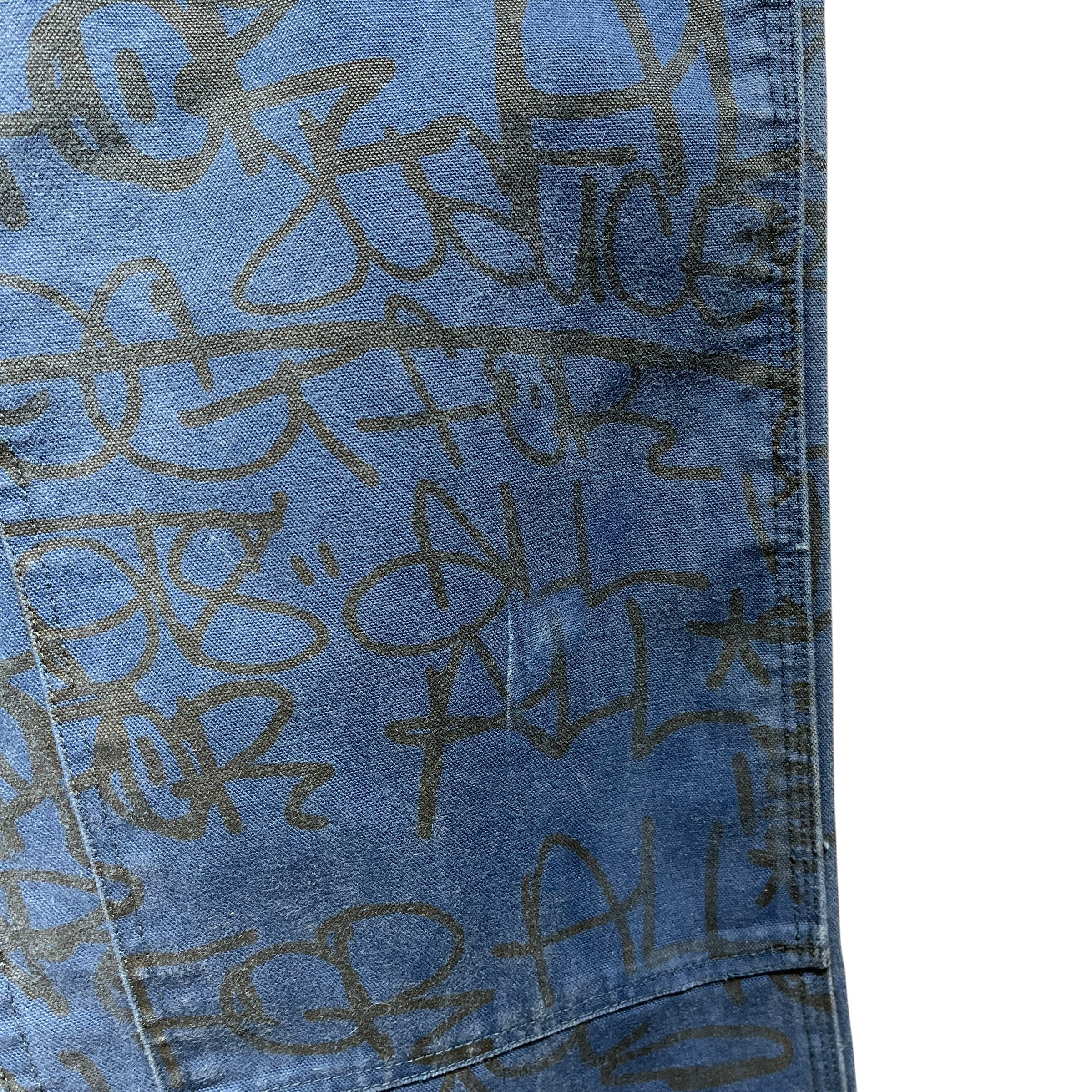 COMME des GARCONS SHIRT/Supreme/Carpenter Pants/34/Denim/NVY/All Over Print/ view 4