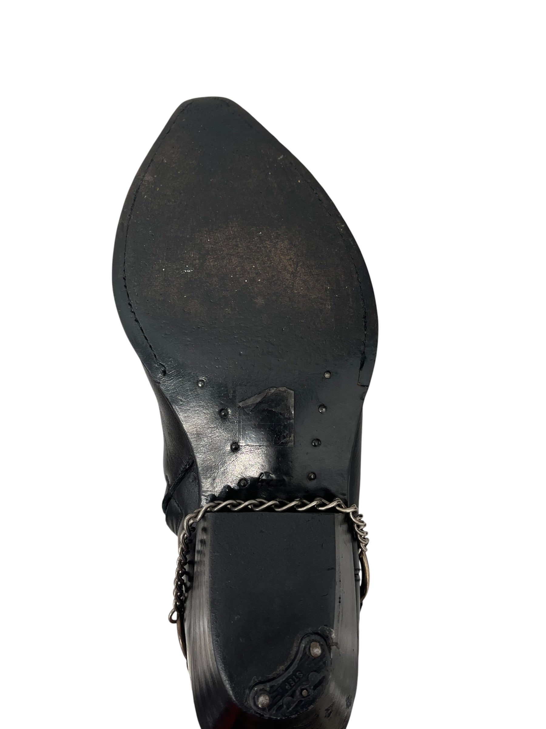 SAINT LAURENT/Boots/EU 42.5/Leather/BLK/SANTIAG SILVER HARNESS BOOTS view 5