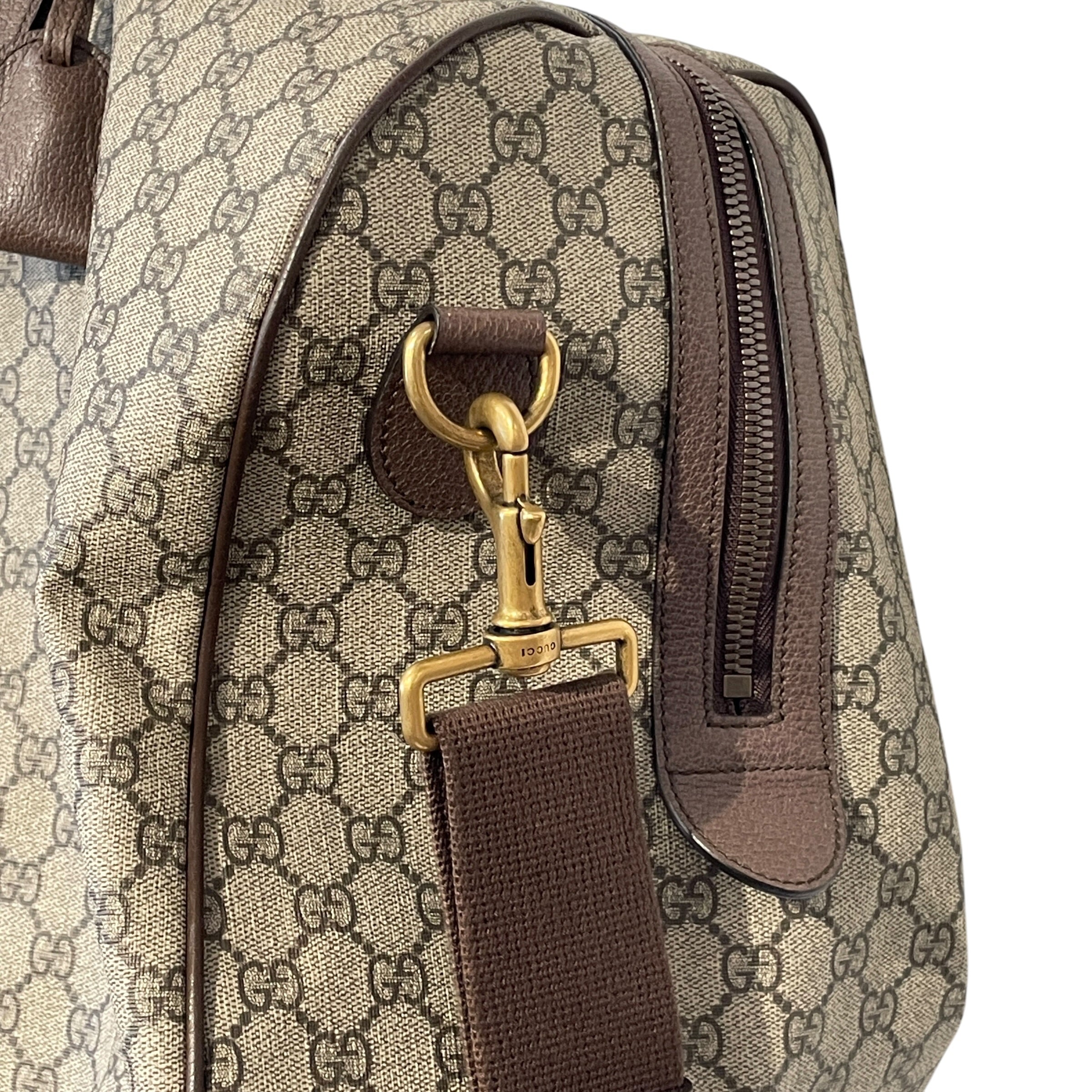 GUCCI/Luggage/Monogram/BRW/SUPREME CANVAS SAVOY DUFFLE view 4