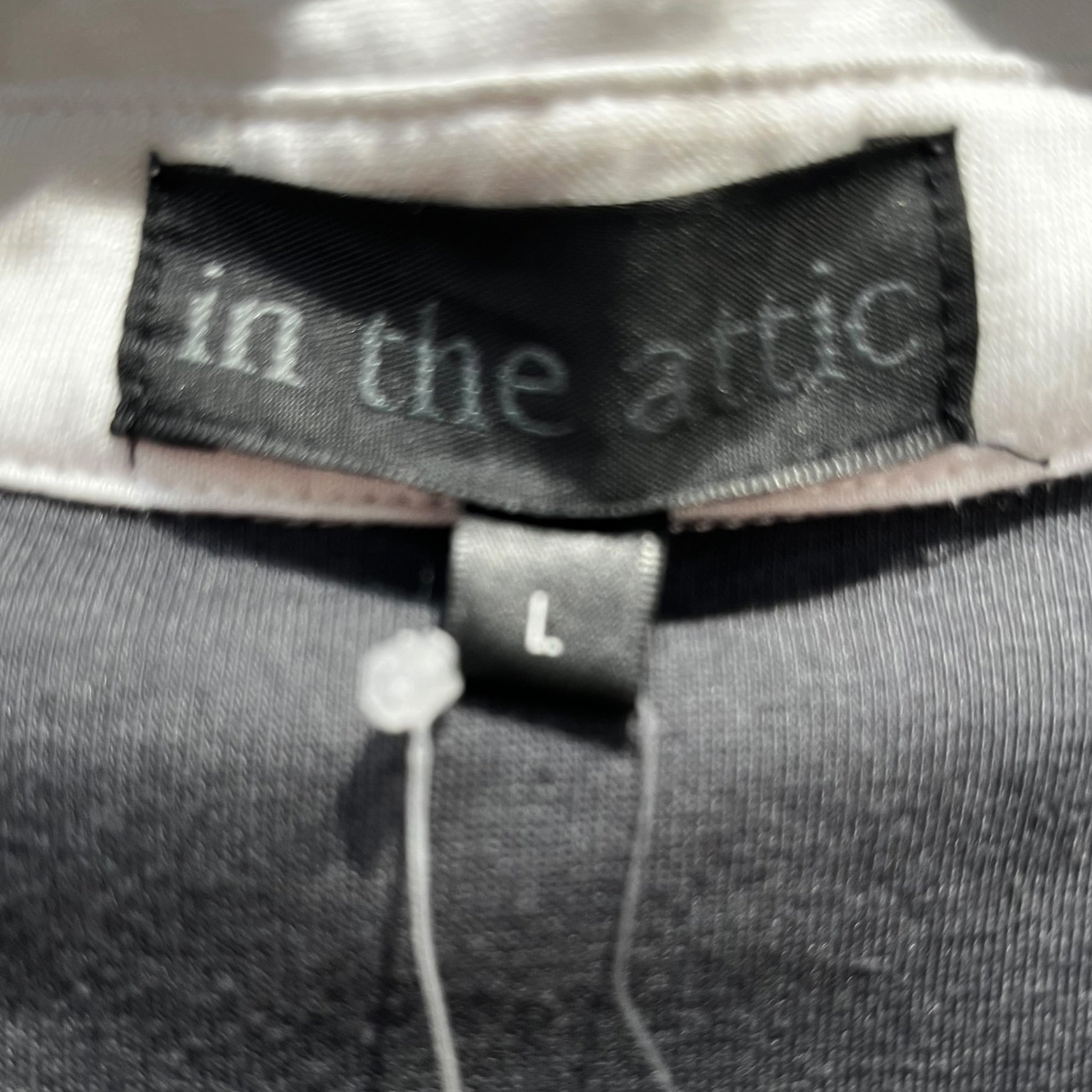 in the attic/Polo Shirt/L/Polyester/WHT/All Over Print/Cursive Poem Double Layer view 3