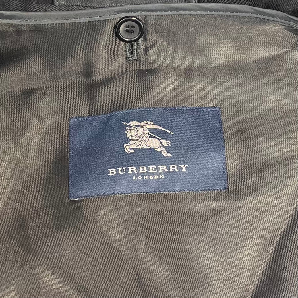 BURBERRY LONDON/Trench Coat/Cotton/BLK/PLAID LINNG/ WITH LINER view 5