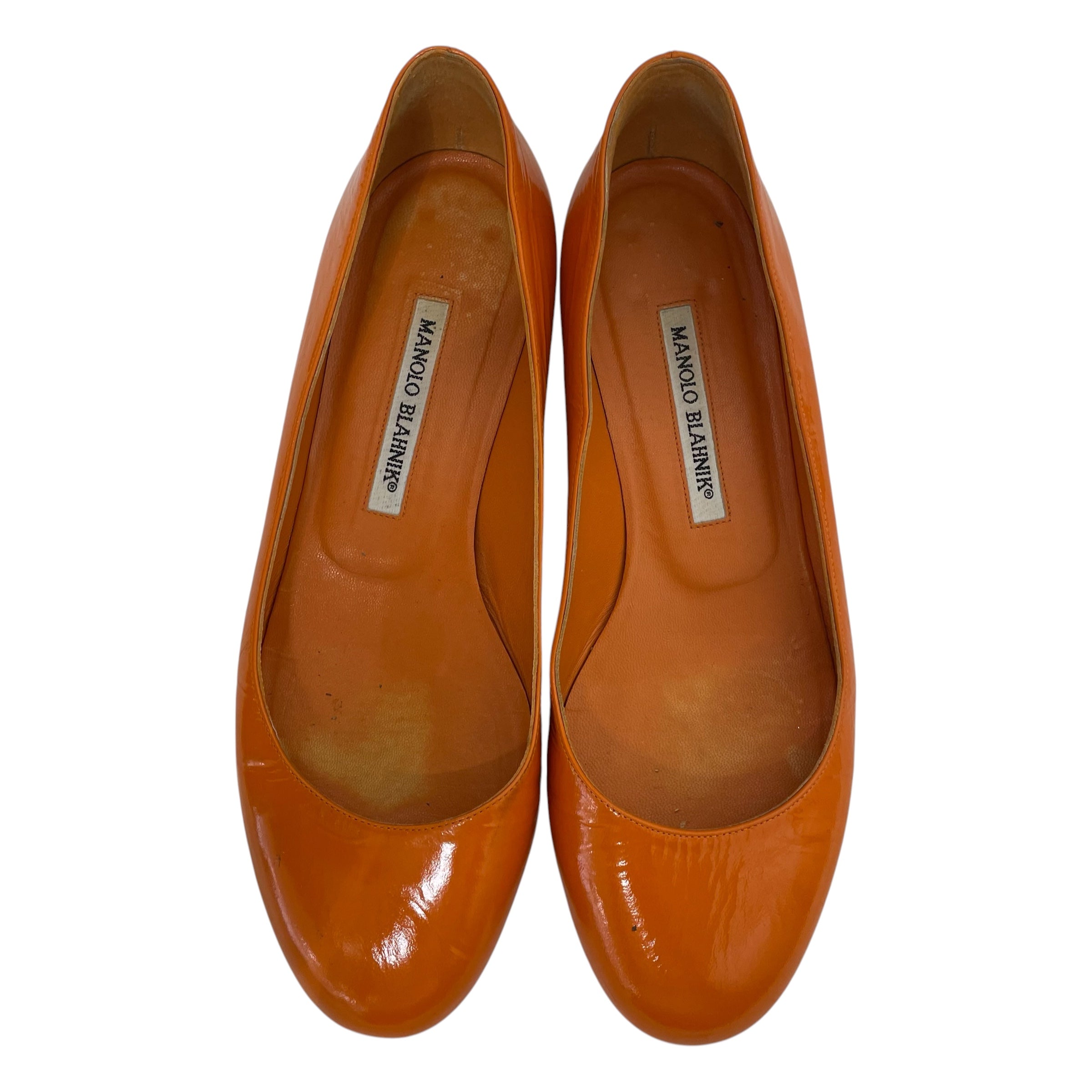 MANOLO BLAHNIK/Flat Shoes/US 7.5/ORN/ORANGE BALLET FLATS view 3