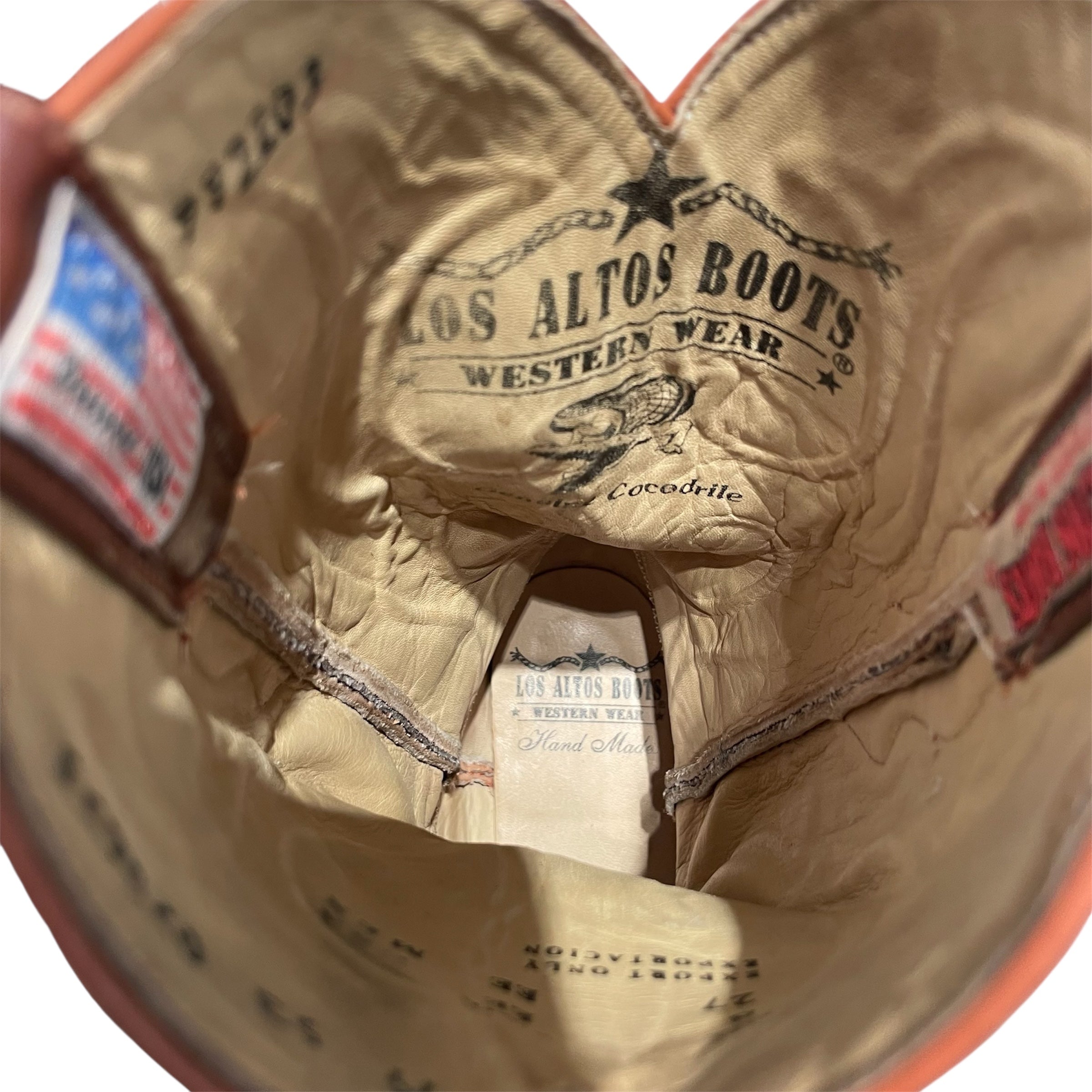 Los Altos/Cowboy Boots/US 8/Animal Pattern/Leather/BRW/crocodile view 3