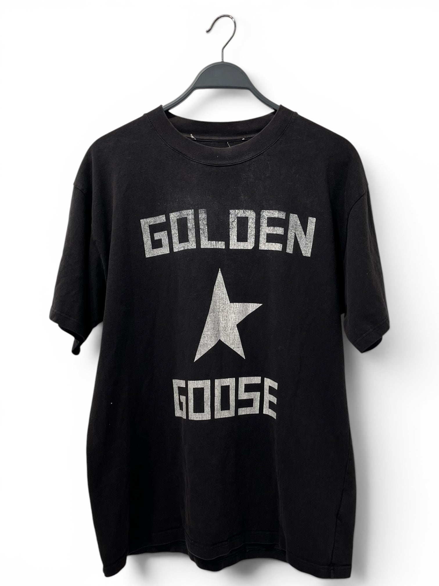 GOLDEN GOOSE/T-Shirt/M/Cotton/BLK/Graphic/golden goose with star view 1