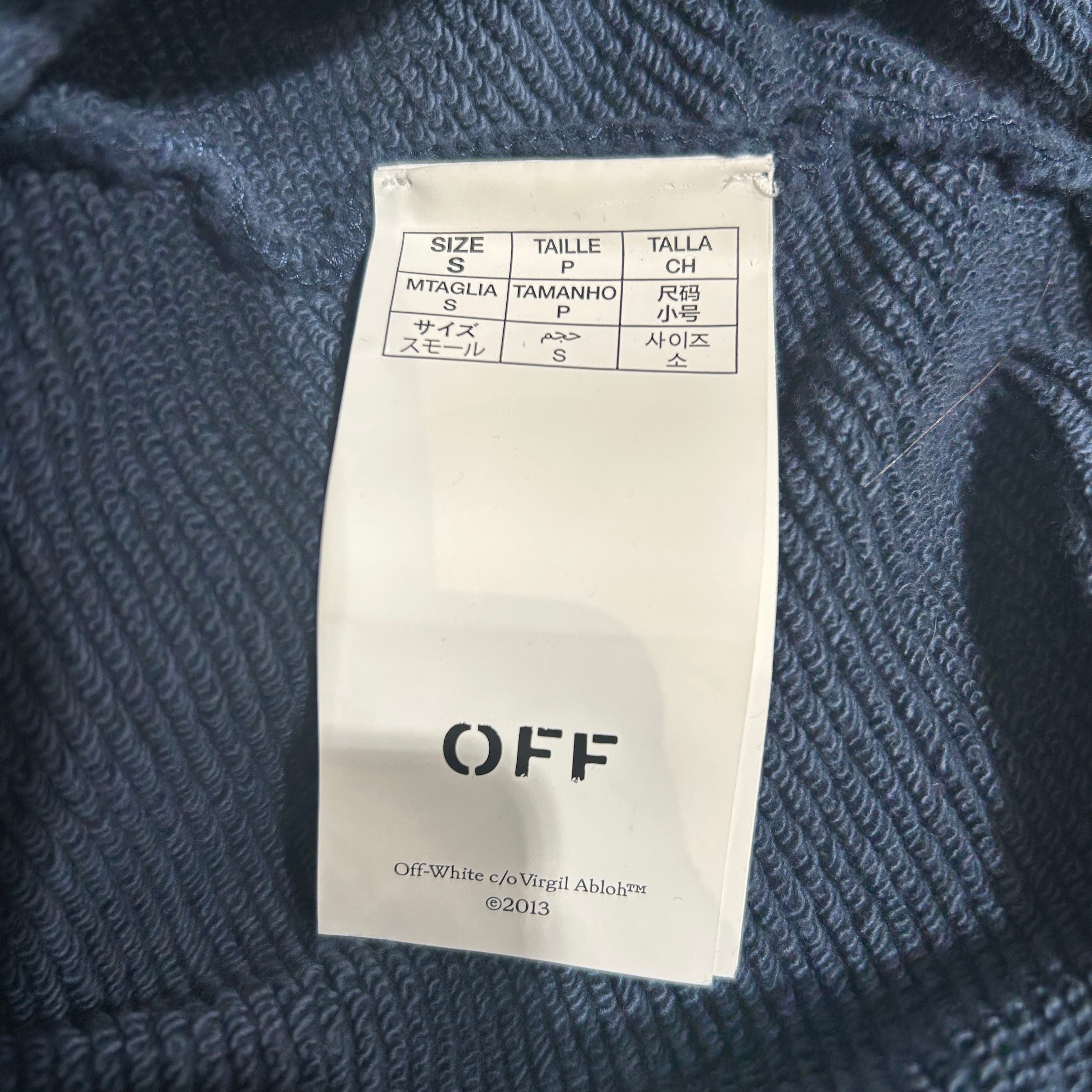 OFF-WHITE/Hoodie/M/Cotton/NVY/NWT SPLASH LOGO HOODIE view 4
