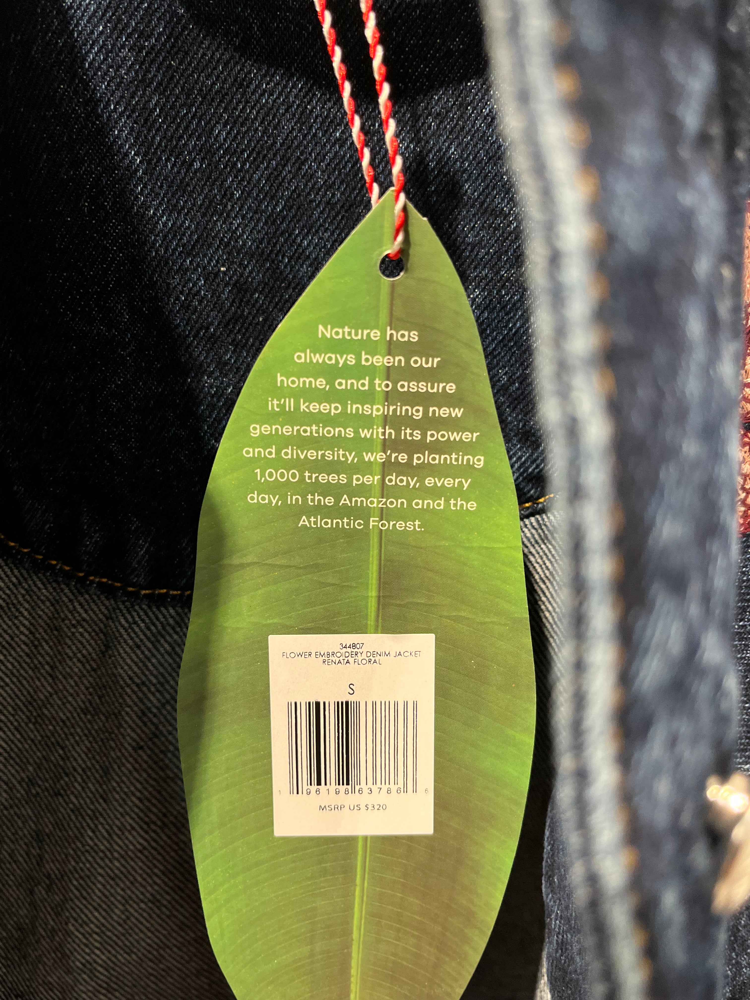 FARM Rio/Denim Jkt/S/Cotton/IDG/RENATA FLORAL DENIM JKT view 5