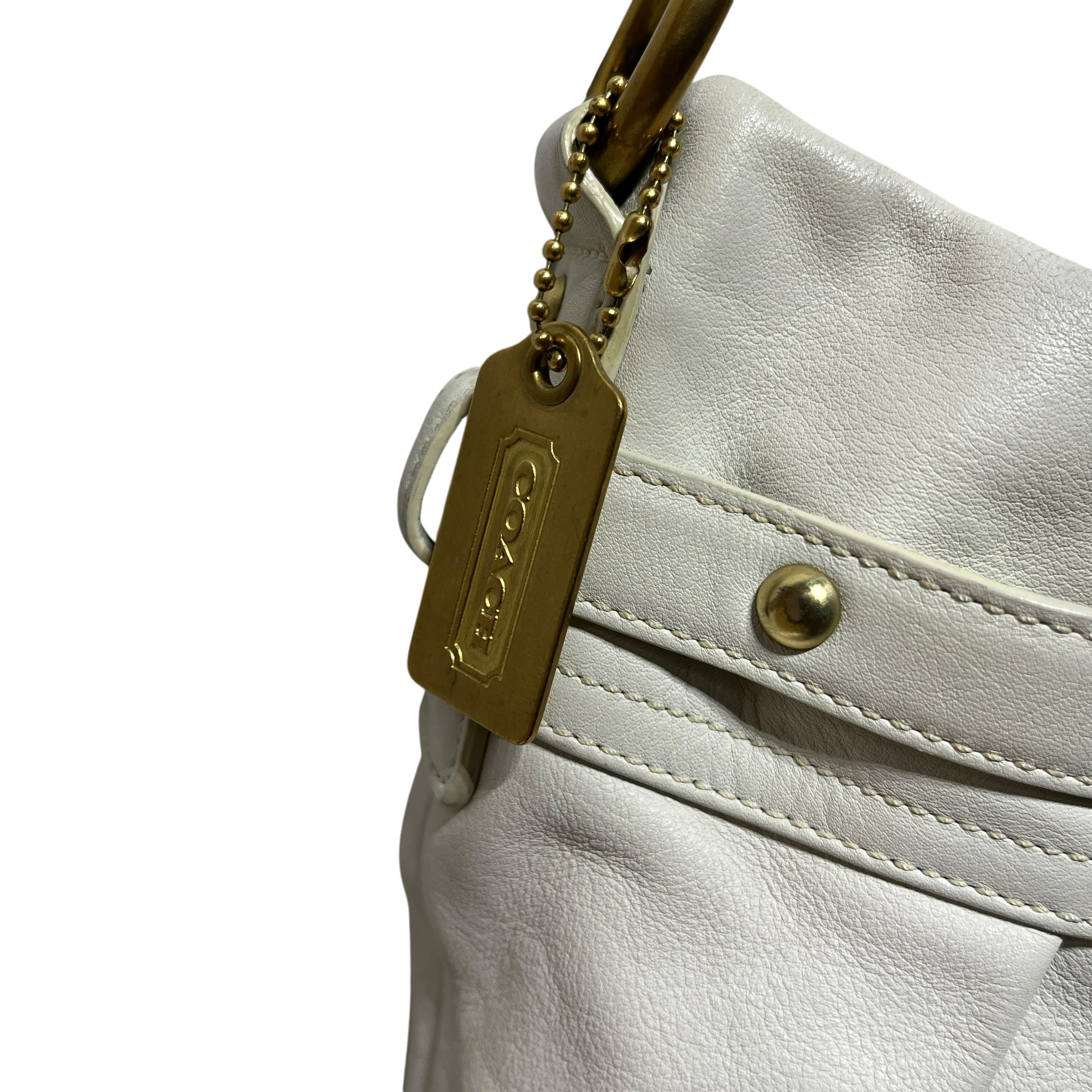 COACH/Cross Body Bag/Leather/WHT/HAMPTONS HOBO view 3