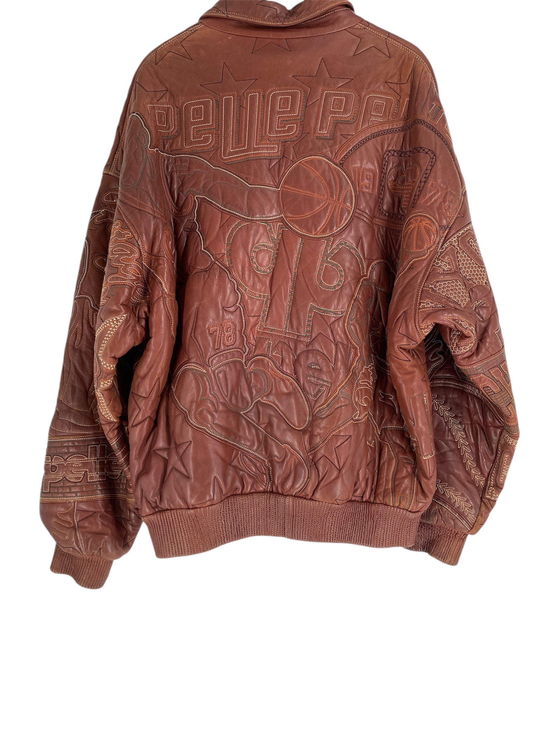 MARC BUCHANAN/Leather Jkt/78/Leather/BRW/All Over Print/ORNG-BLK- ''PELLE PELLE'' view 2