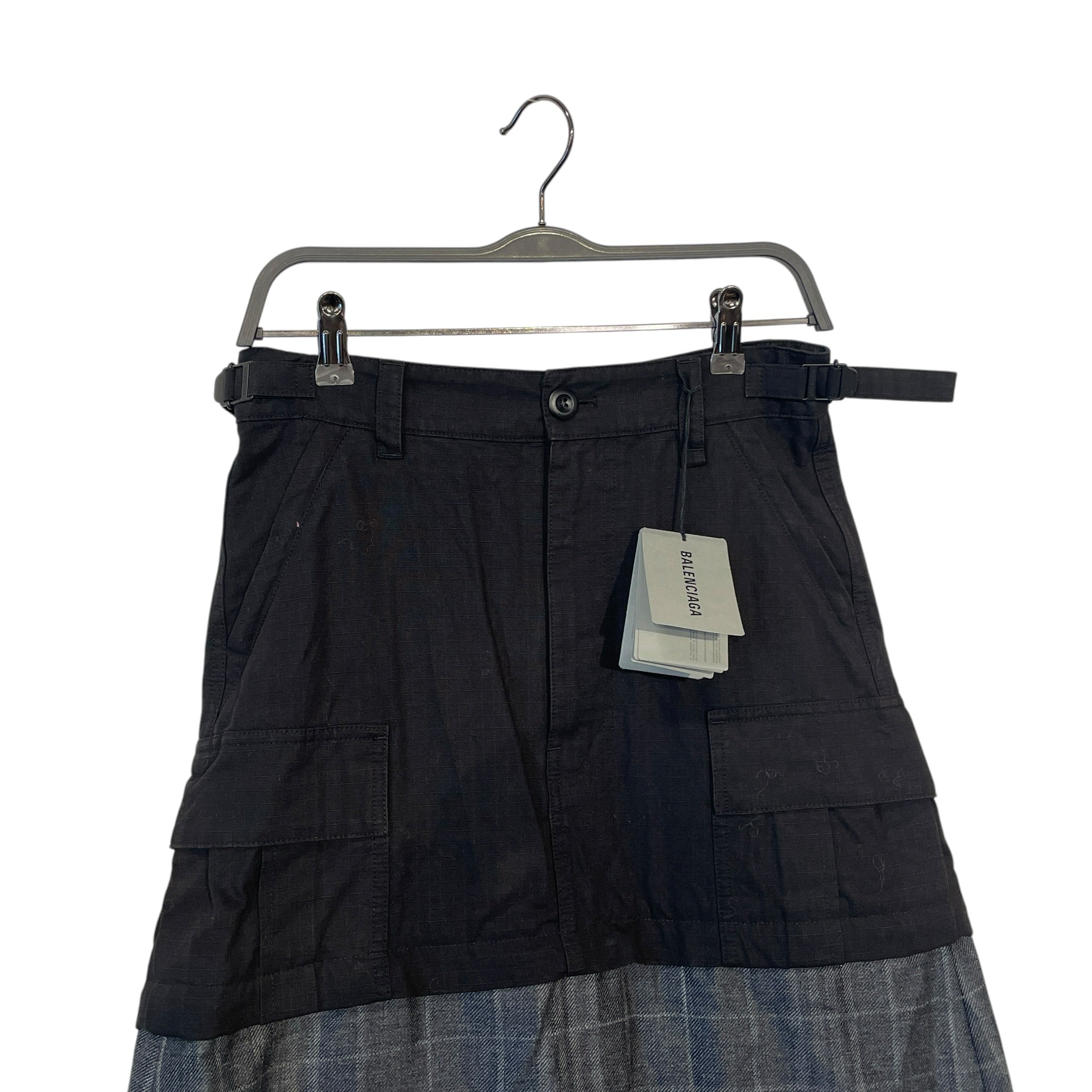 BALENCIAGA/Long Skirt/34/Cotton/BLK/PATCHWORK RAVE MAXI SKIRT view 3