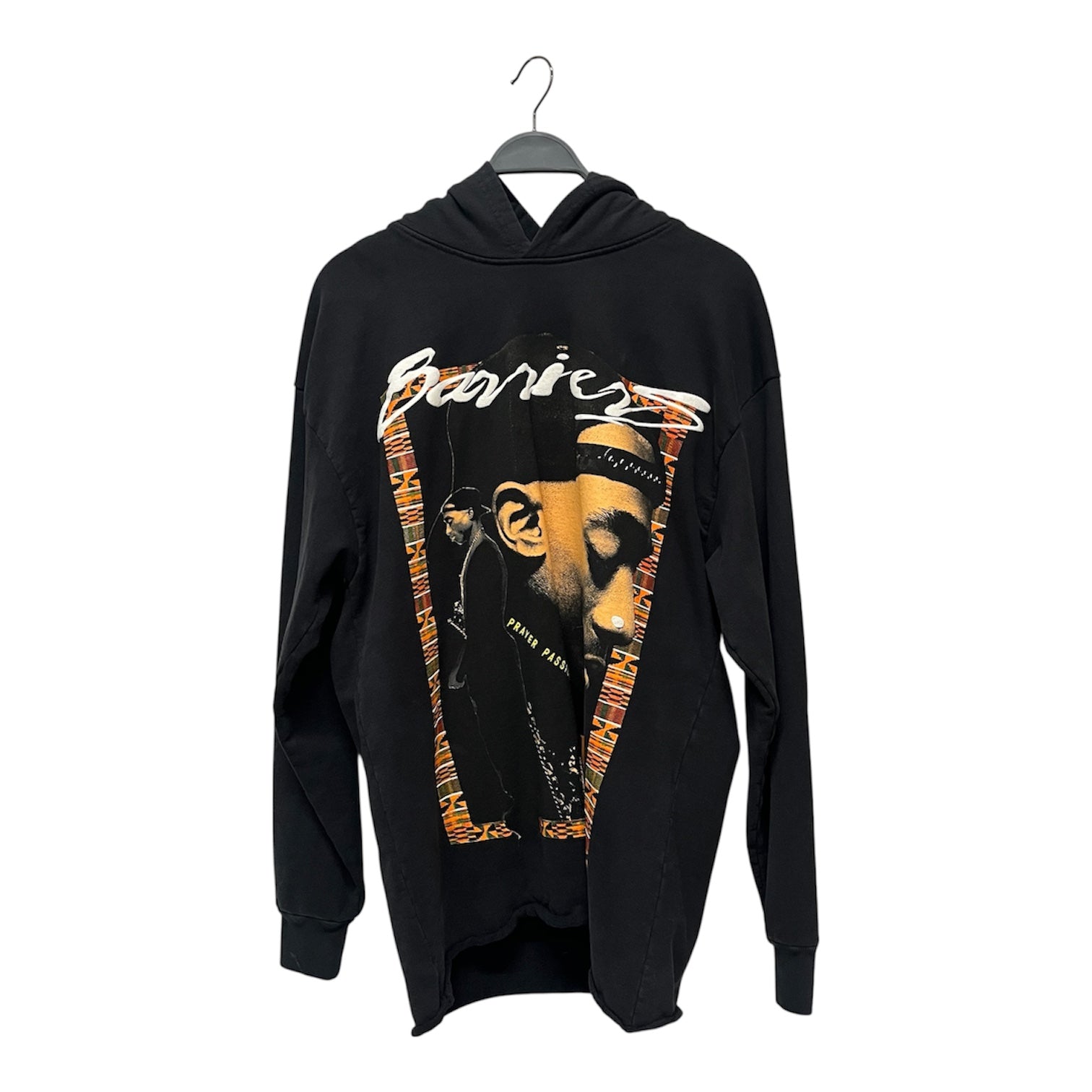 BARRIERS/Hoodie/M/Graphic/Cotton/BLK/2PAC + ALL EYES ON ME on bck view 1
