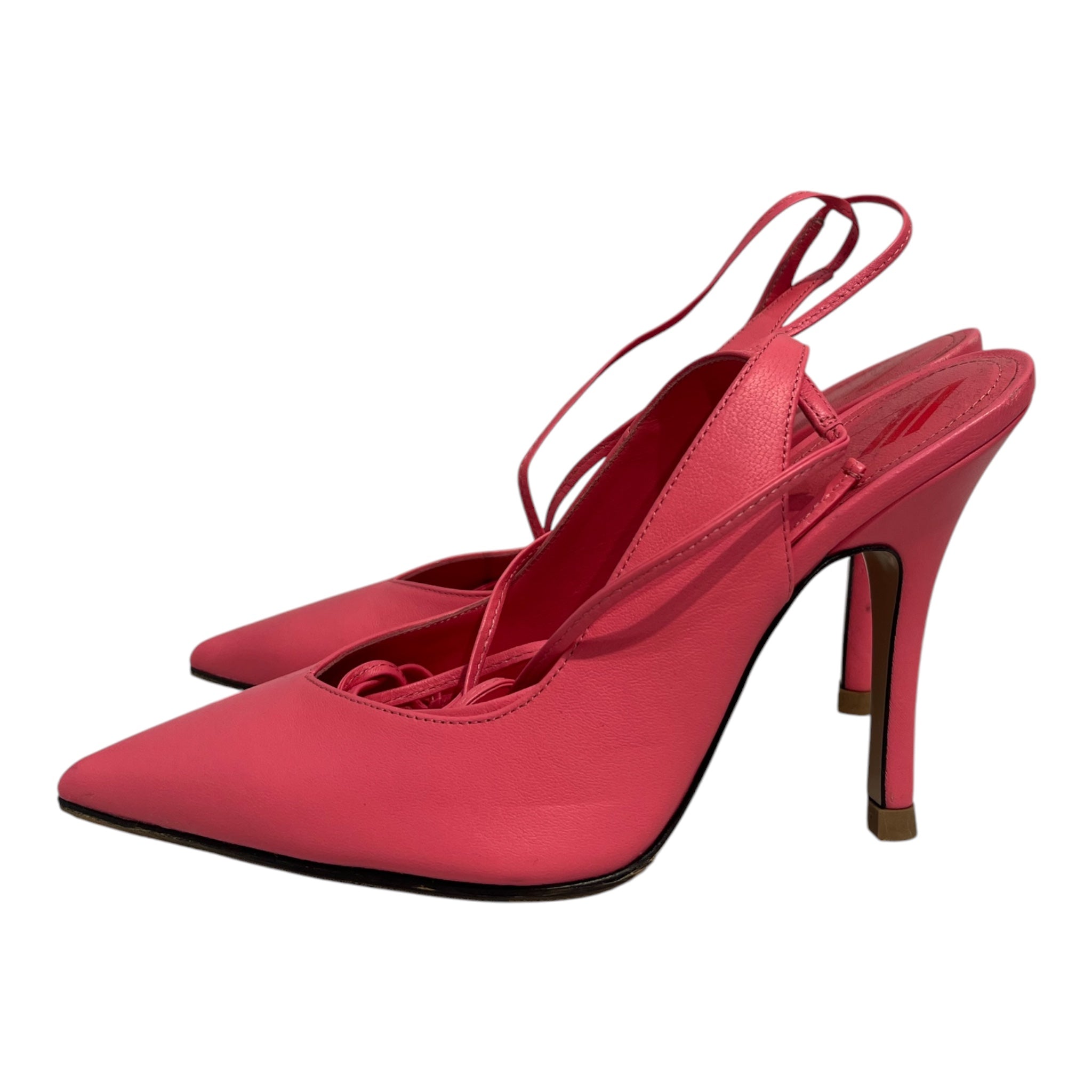 THE ATTICO/Heels/EU 37.5/Leather/PNK/Ankle Strap/OPEN TOP LONG STRAP VIBRAM view 4