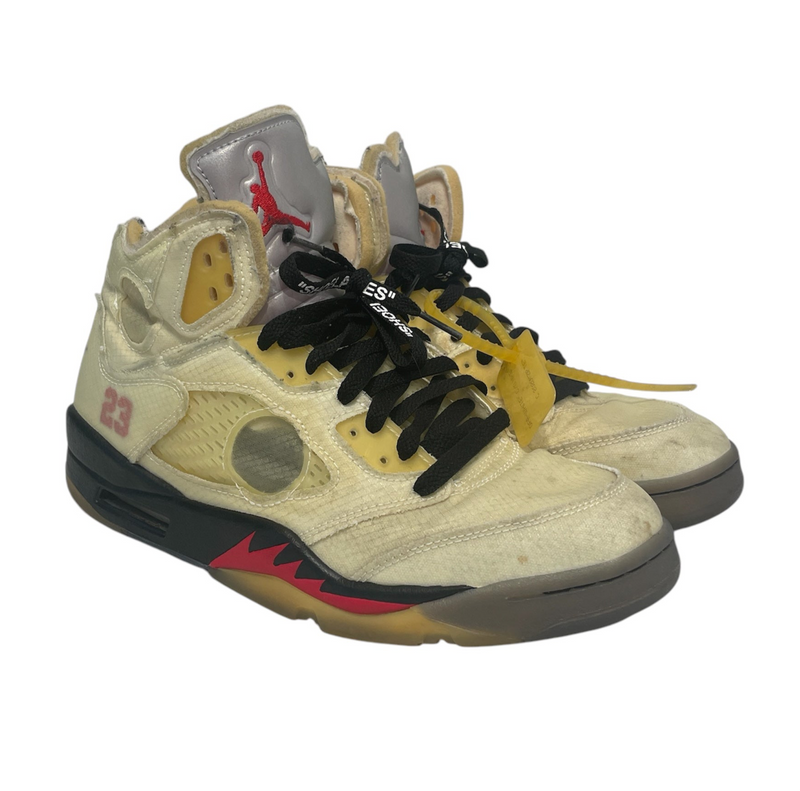 OFF-WHITE/NIKE/Hi-Sneakers/US 9/CRM/Jordan 5 x Off-White &