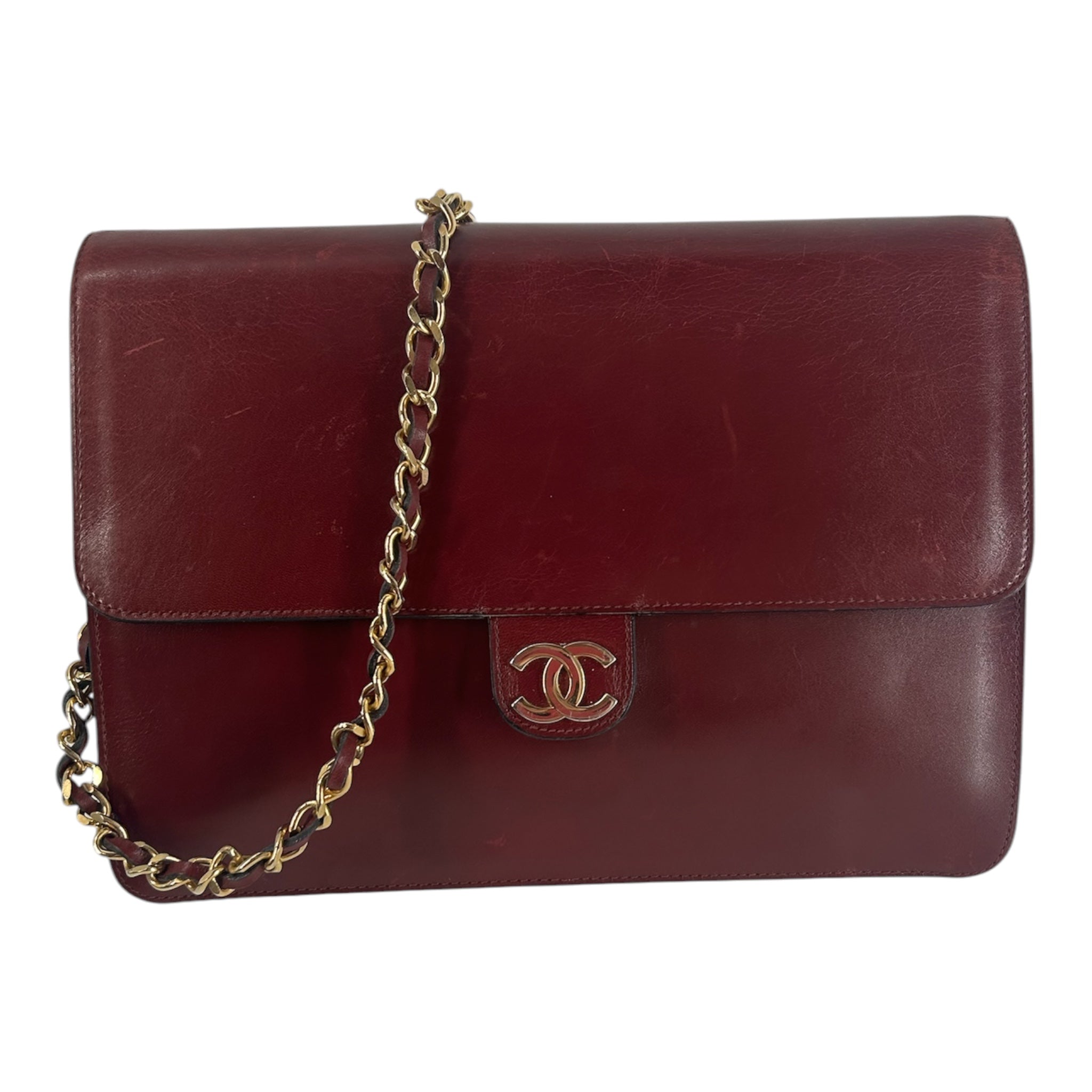 CHANEL/Cross Body Bag/Lambskin/BRD/CLASSIC FLAP BAG GLD HARDWARE view 1