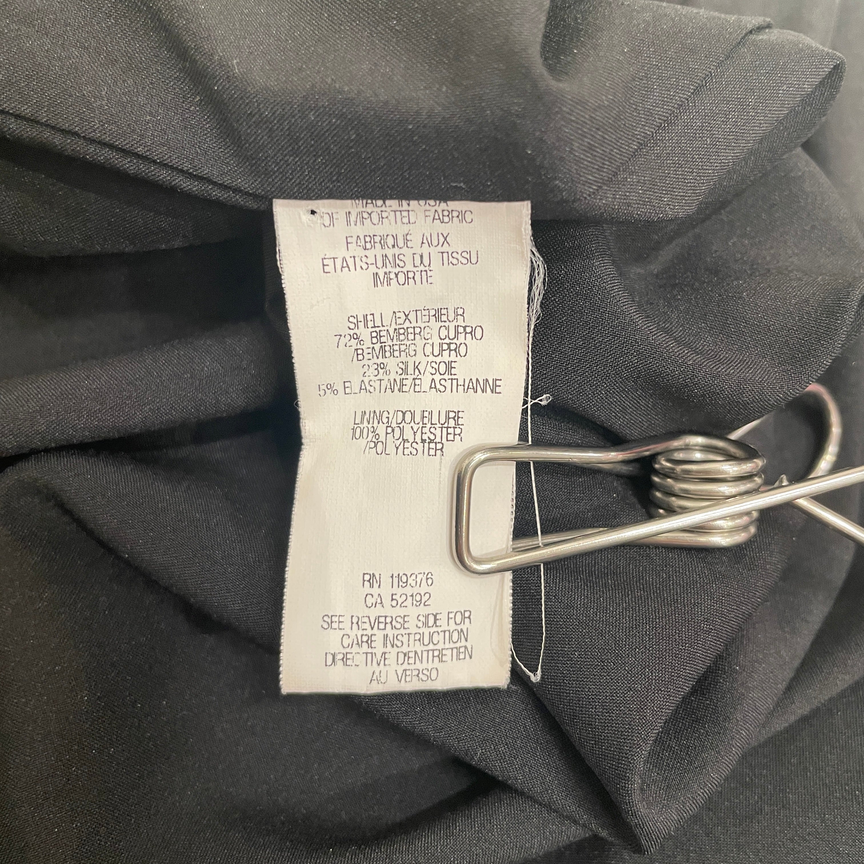 Helmut Lang/SS Dress/2/Cotton/BLK/V-NECK BACK ZIP MIDI DRESS view 4