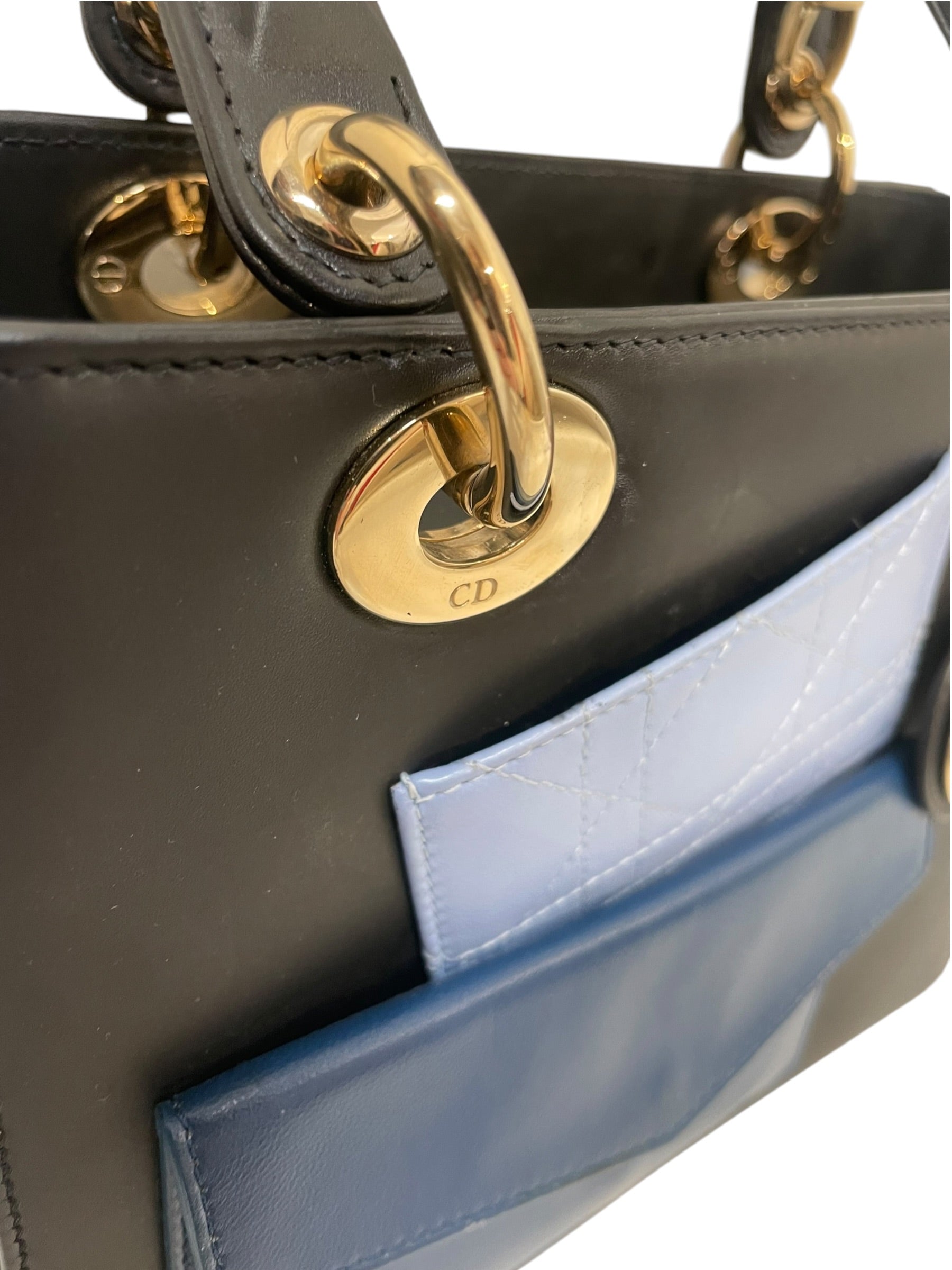 Christian Dior/Hand Bag/Leather/BLK/cannage pockets lady dior view 6