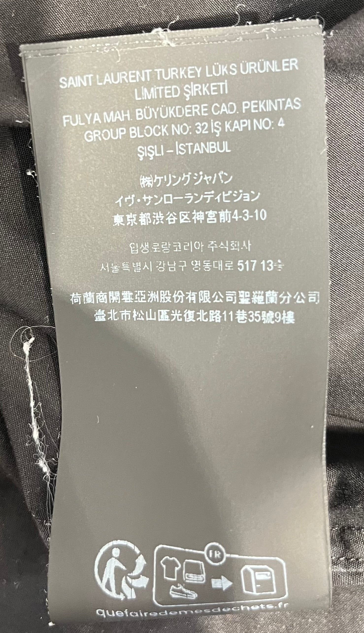 SAINT LAURENT/LS Shirt/38/Cotton/BLK/2023 uniform fit view 9