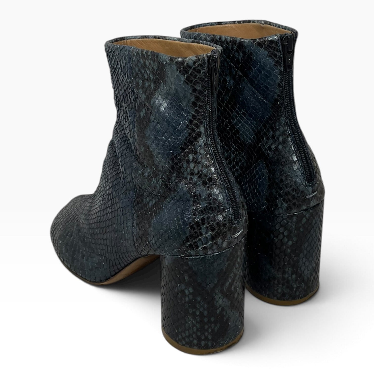 Maison Margiela/Heels/EU 37/Animal Pattern/Leather/BLU/SNAKESKIN BOOTS view 2