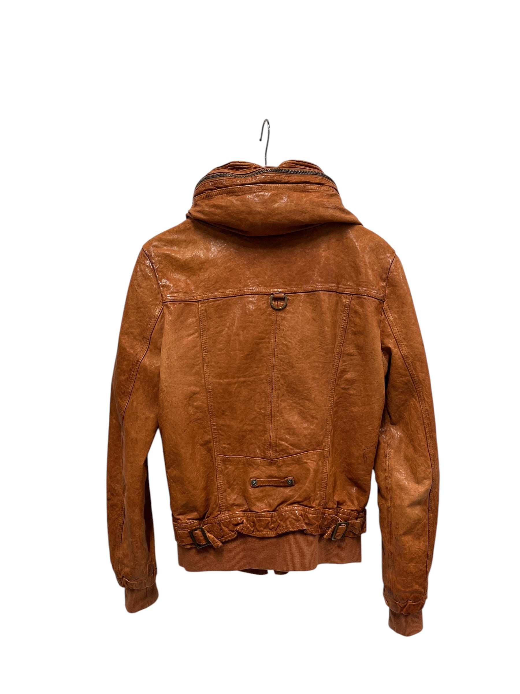 Vintage/Leather Jkt/S/Sheepskin/CML/KOREAN BOMBER JKT ZIPPER DECO view 2