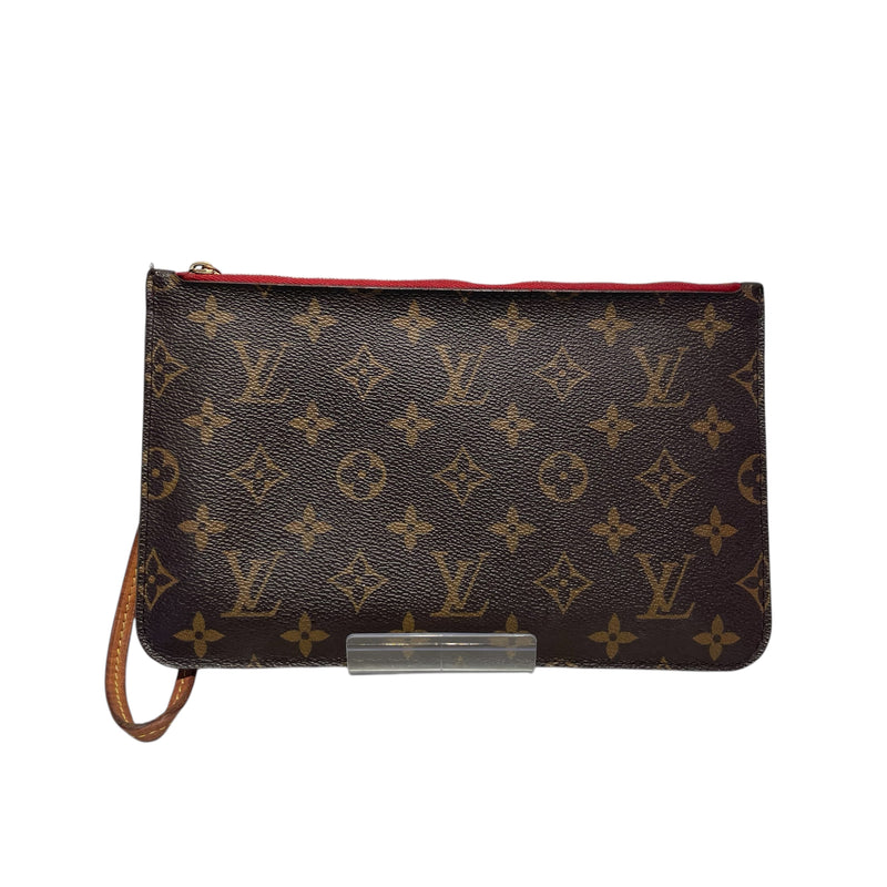 LOUIS VUITTON/Pouch/Leather/BRW/neverfull mm ca4159