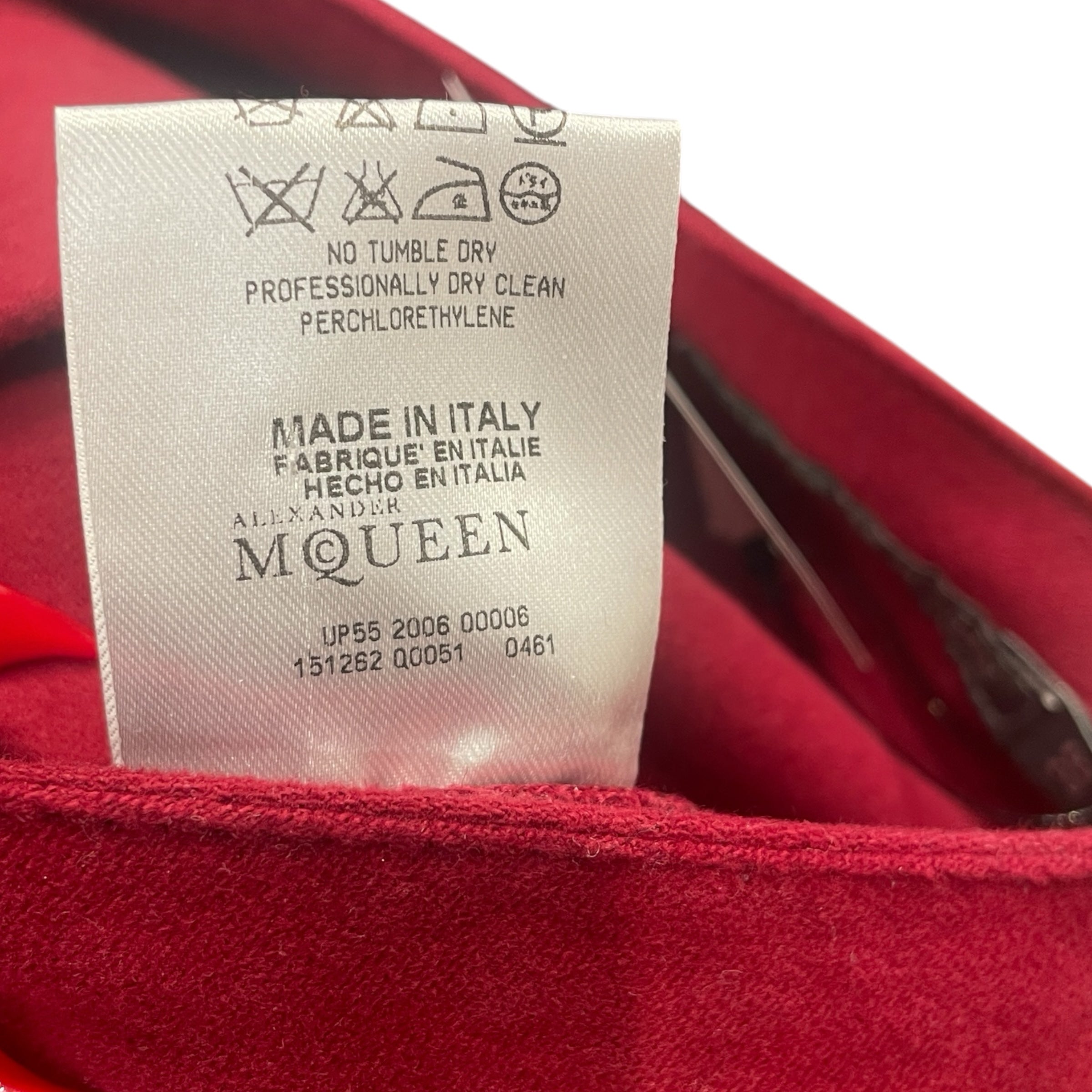 Alexander McQueen/Bottoms/38/Cotton/RED/ view 4