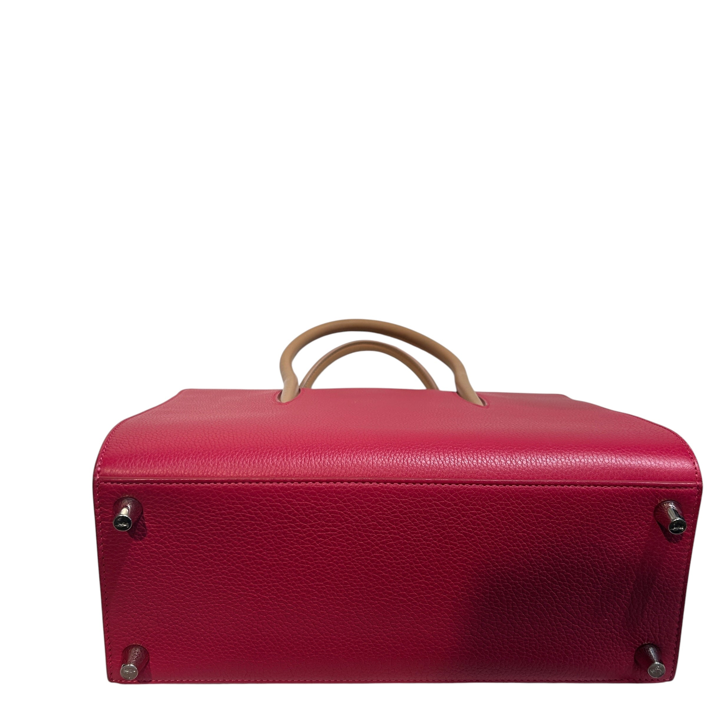 Christian Louboutin/Hand Bag/Leather/RED/paloma inner sides studs view 3