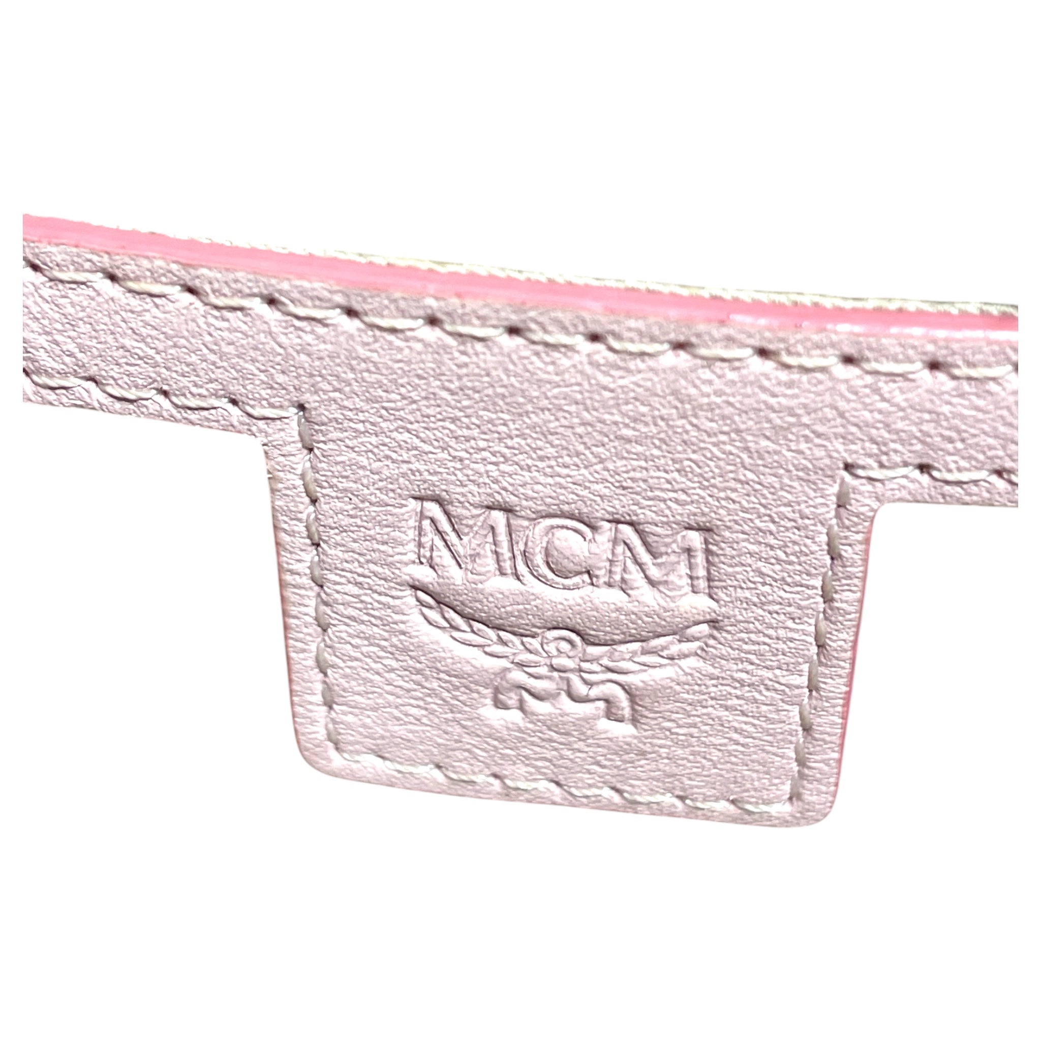 MCM/Belt/Monogram/Leather/PNK/ view 4