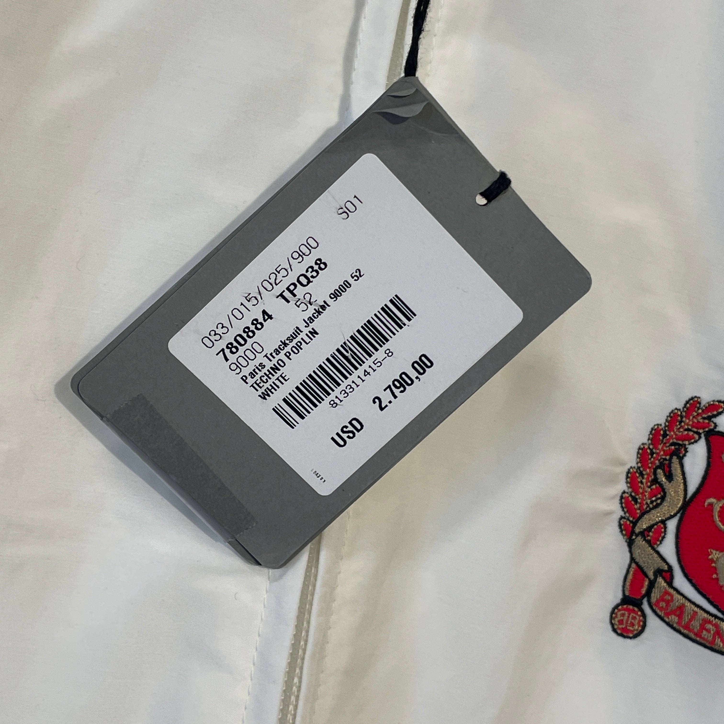 BALENCIAGA/Track Jkt/52/Nylon/WHT/TECHNO TRACK JACKET view 4